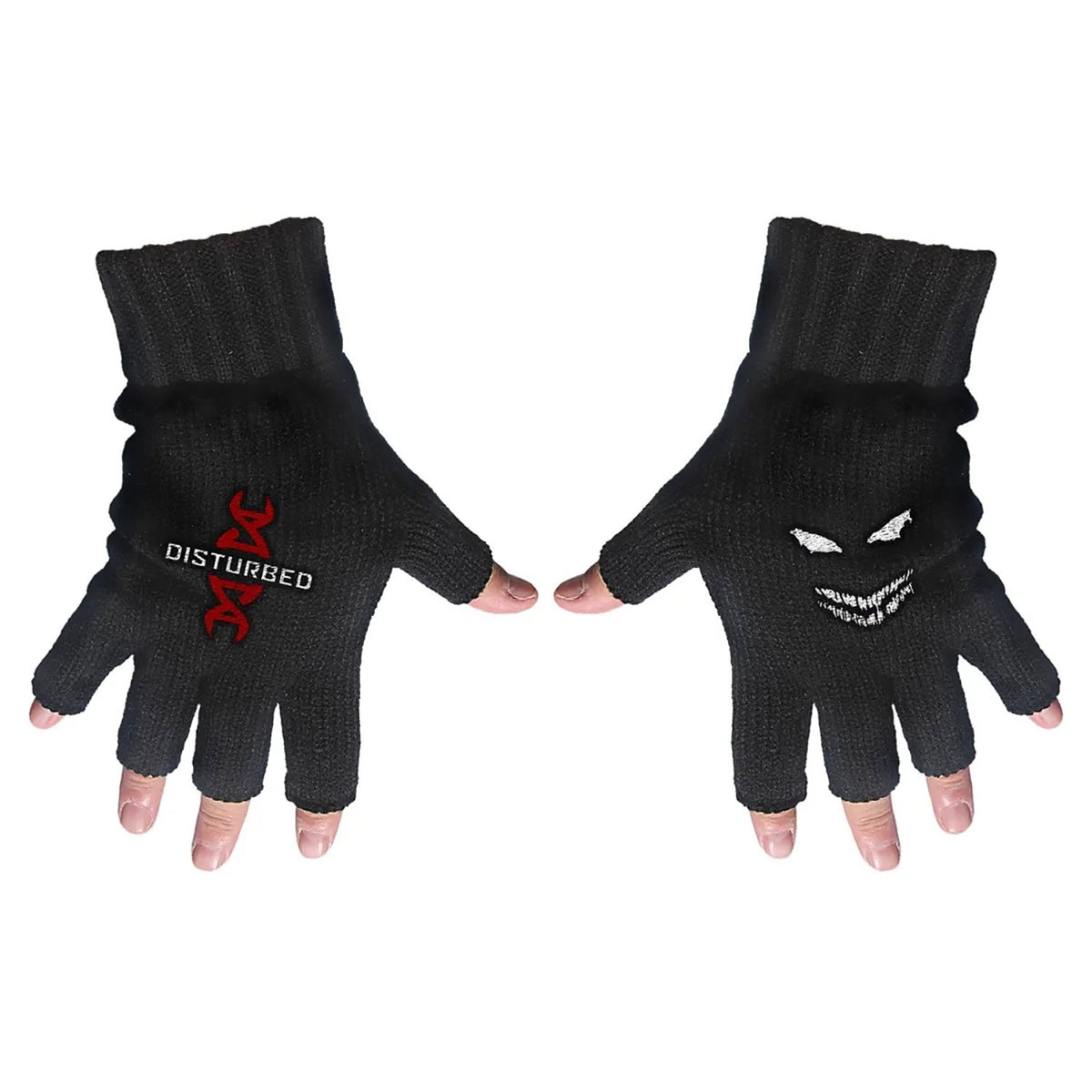Disturbed Reddna Knit Gloves Front