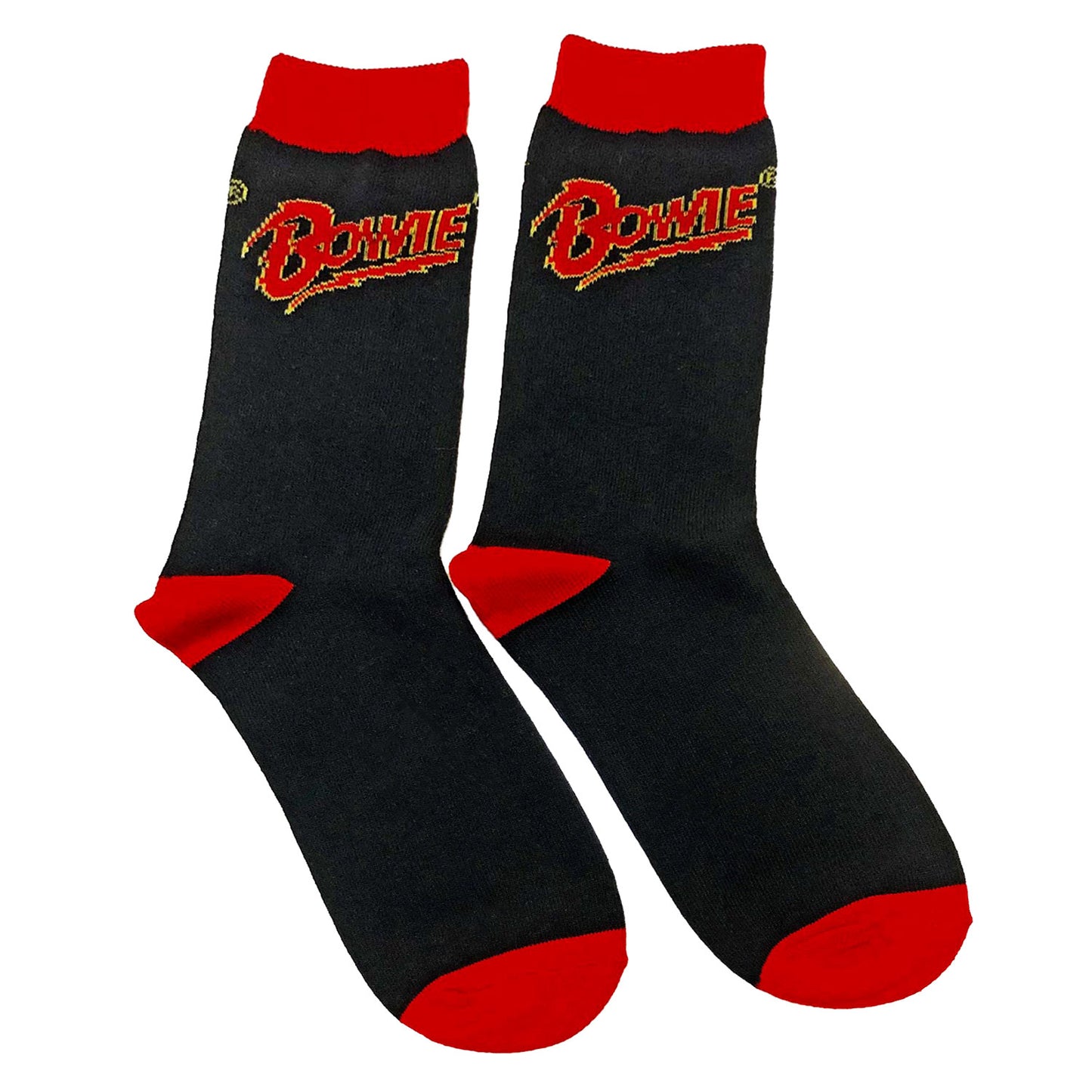 David Bowie Logo (US Men's Shoe Size 8 - 12) Socks Front
