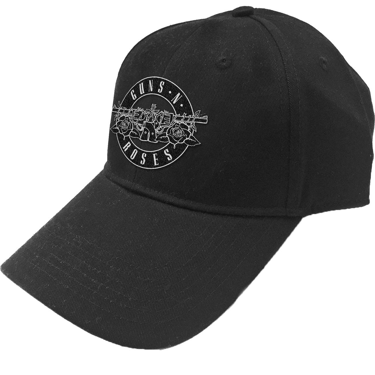 Guns N Roses White Circle Logo Baseball Cap Front