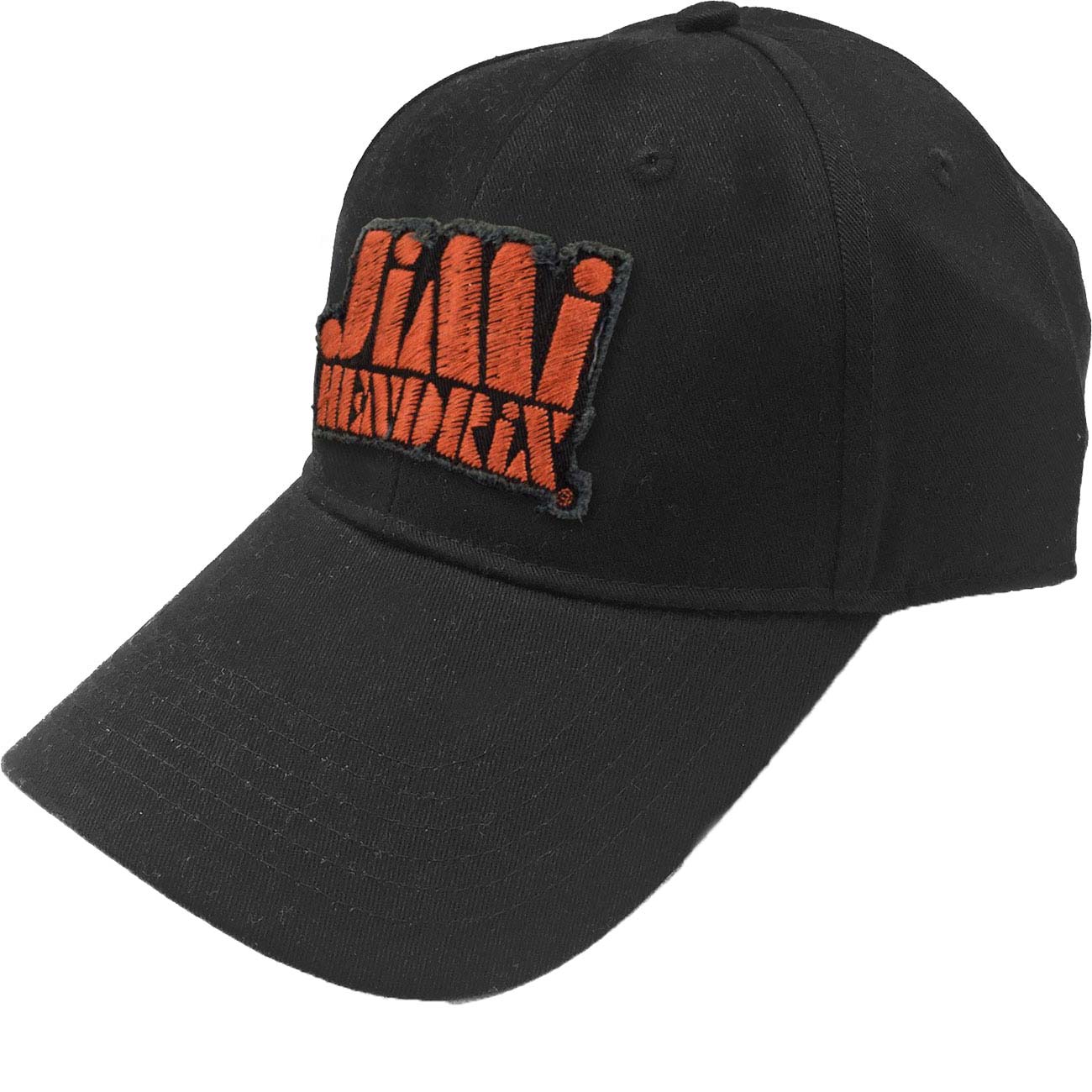 Jimi Hendrix Orange Stencil Logo Baseball Cap Front