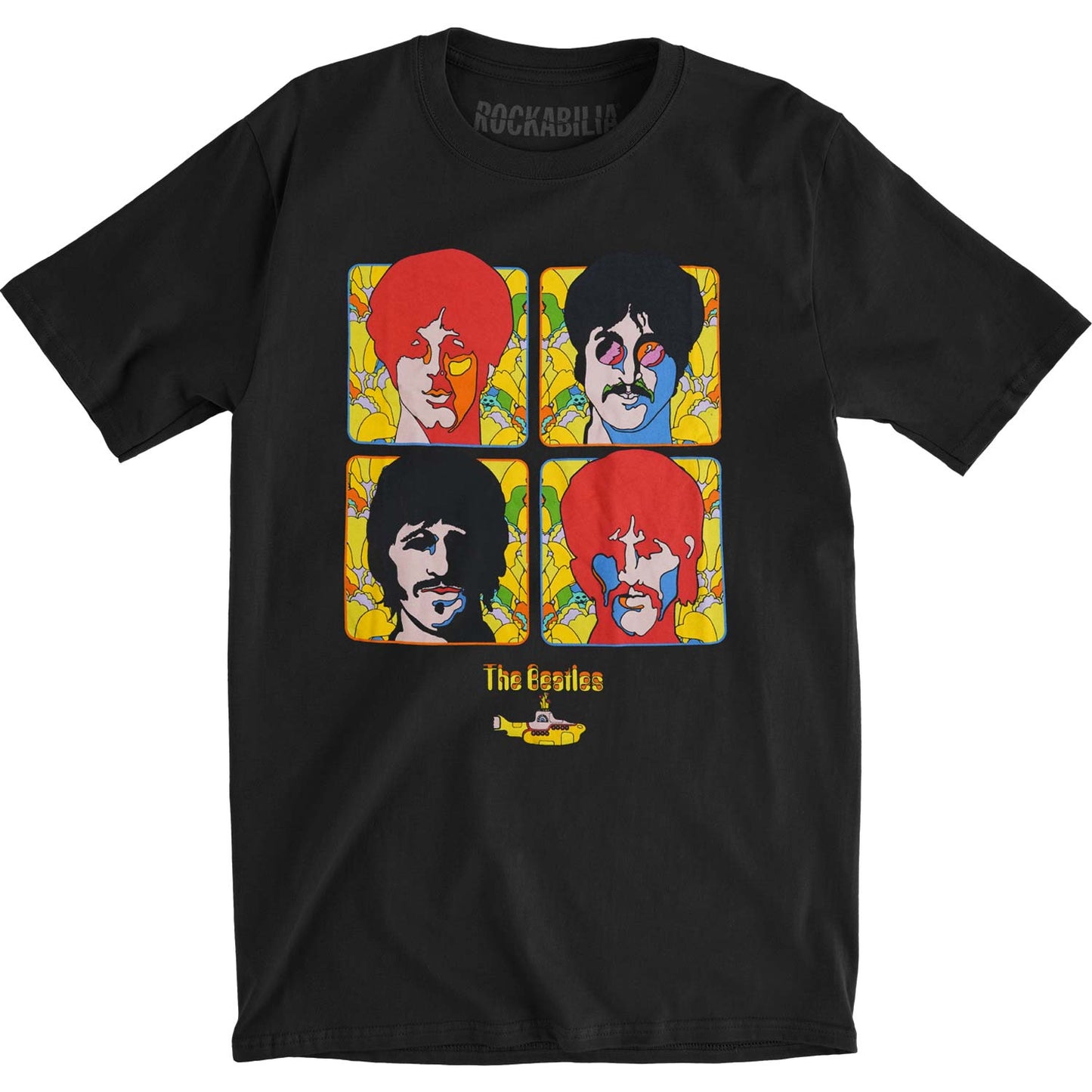 Beatles Sub 4 Portraits Slim Fit T-shirt Front