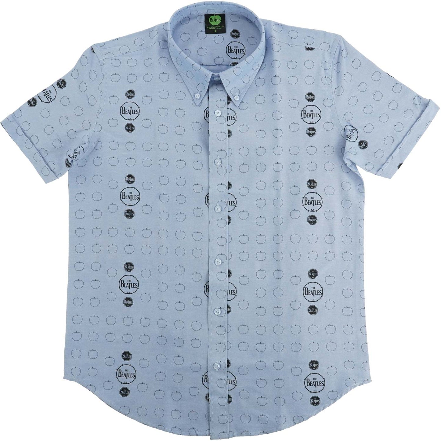 Beatles Drum and Apples Dress Shirt Front