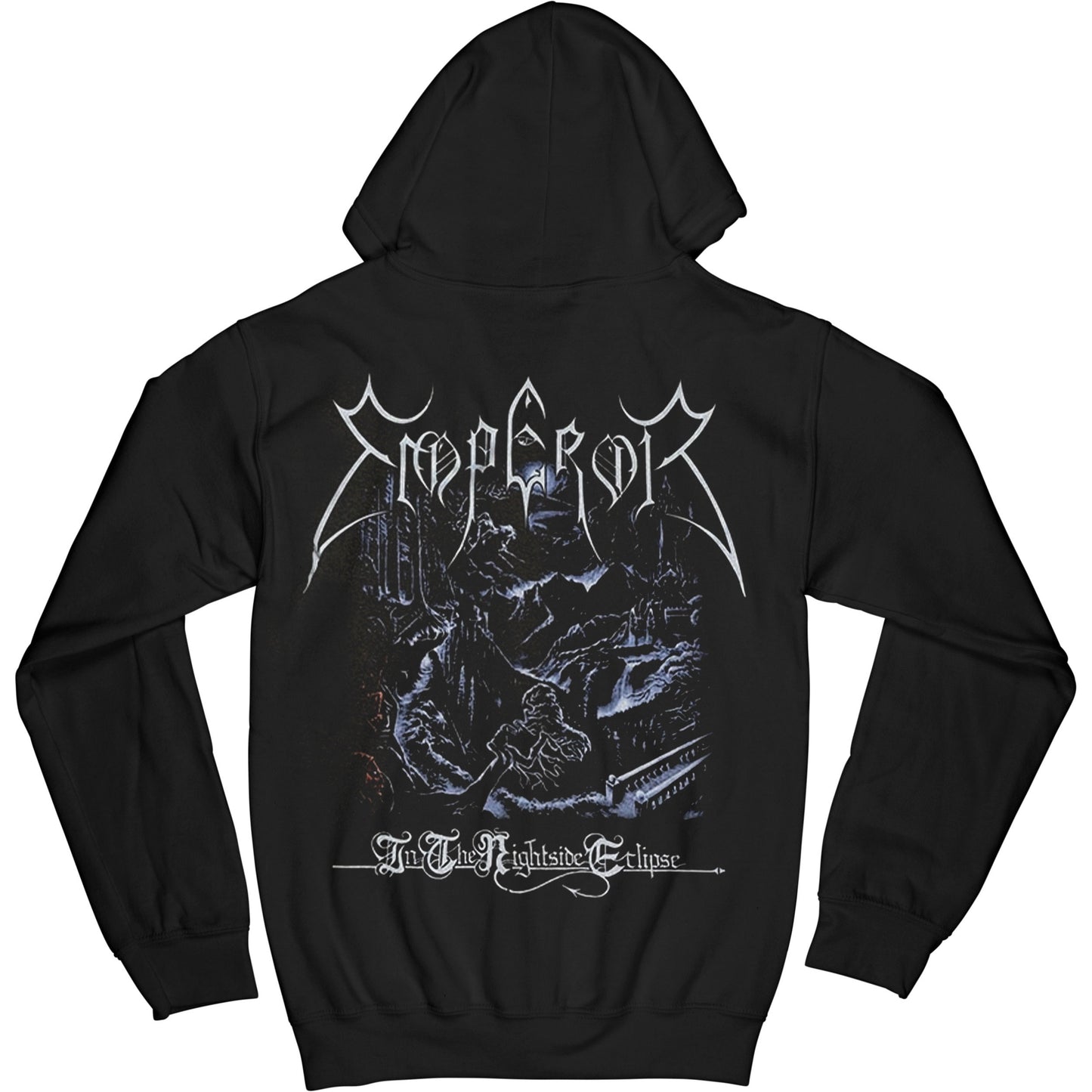 Emperor In The Nightside Eclipse Zippered Hooded Sweatshirt Back