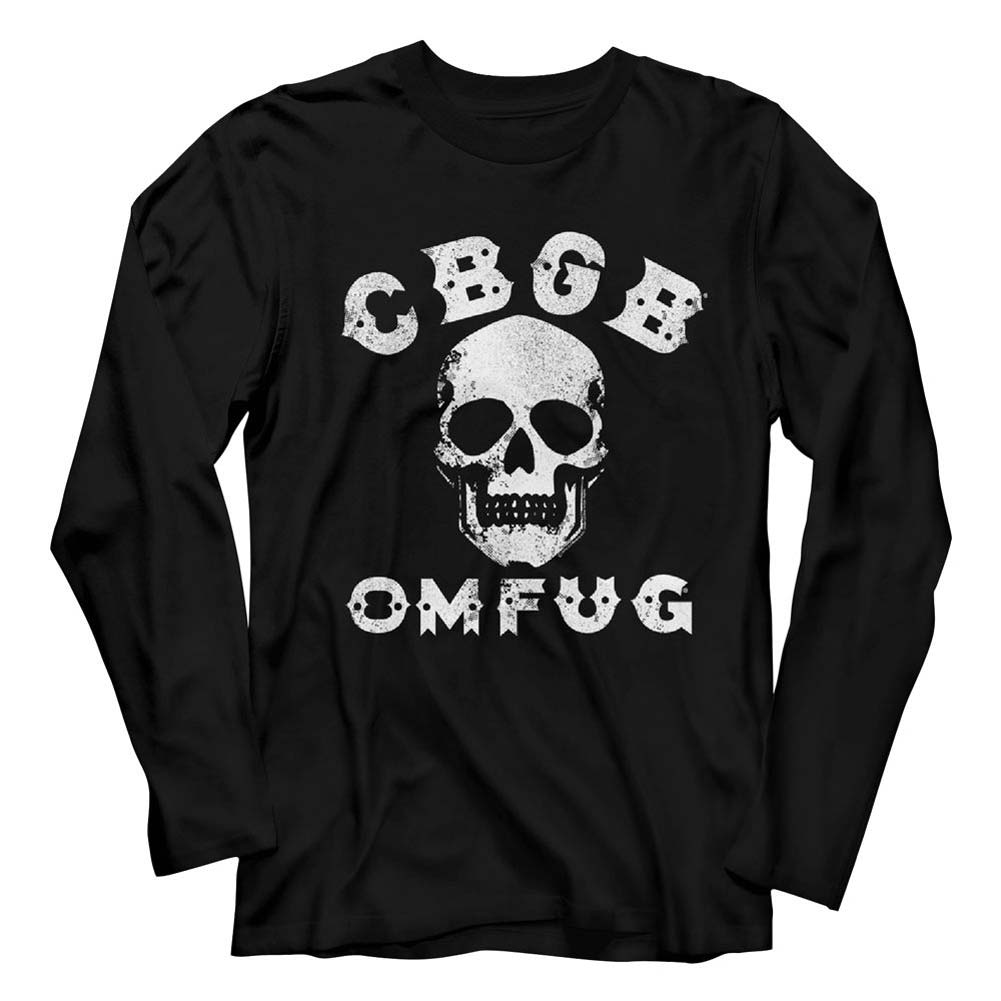 Cbgb Skull Long Sleeve Front