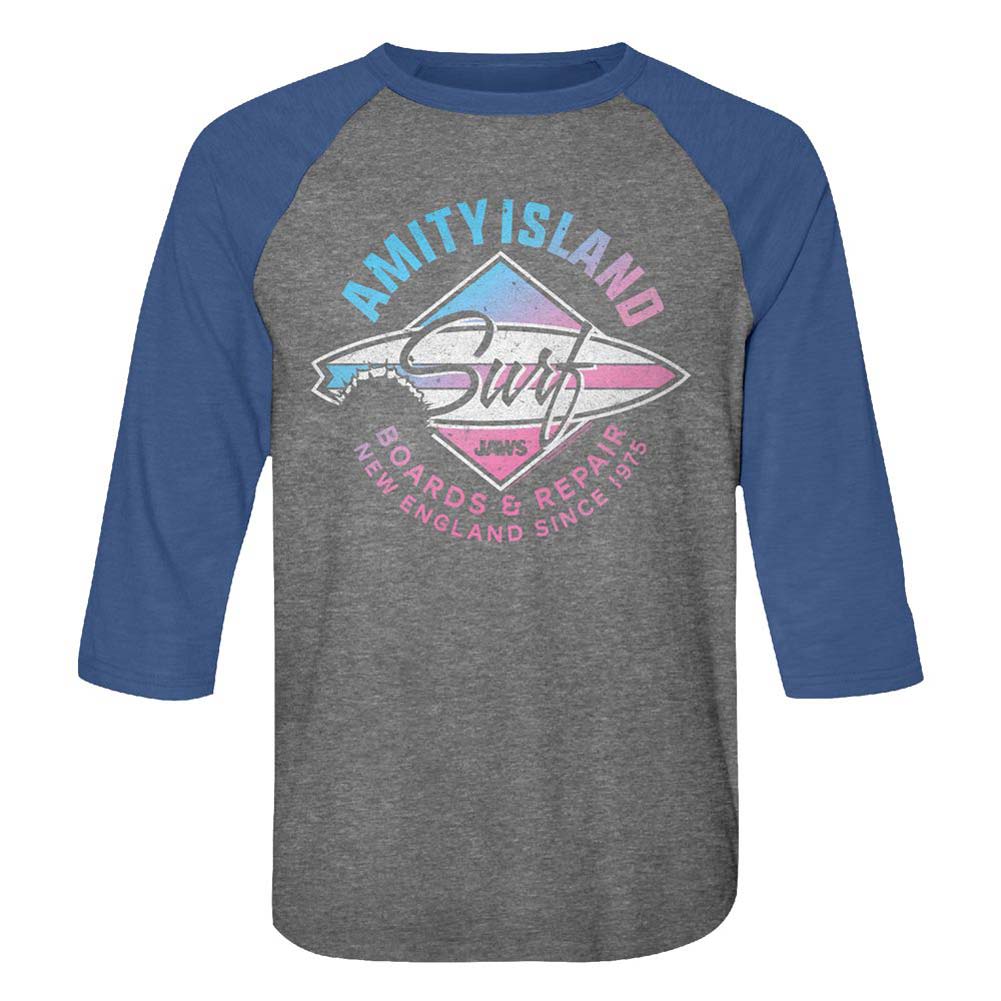 Jaws Amity Island Reef Baseball Jersey Front
