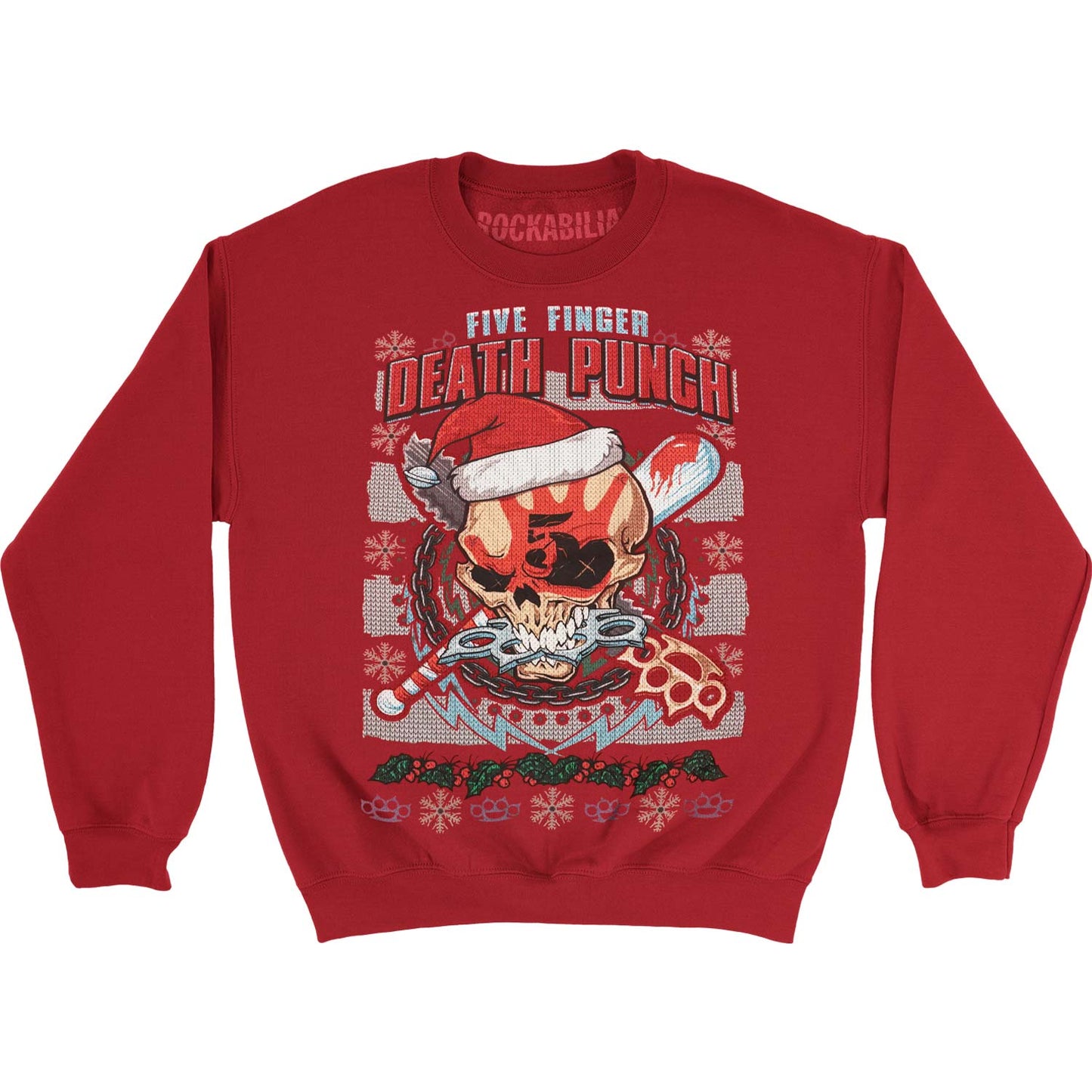 Five Finger Death Punch Zombie Kill Xmas Sweatshirt Front