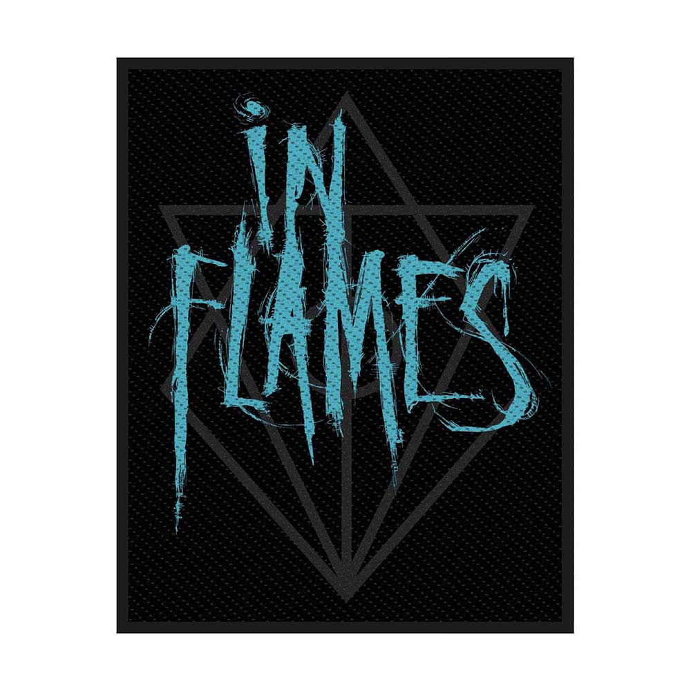 In Flames Scratched Logo (Retail Pack) Woven Patch Front