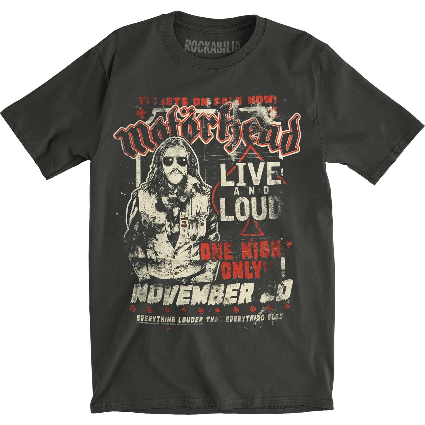 Motorhead One Night Only Vintage T-shirt Front