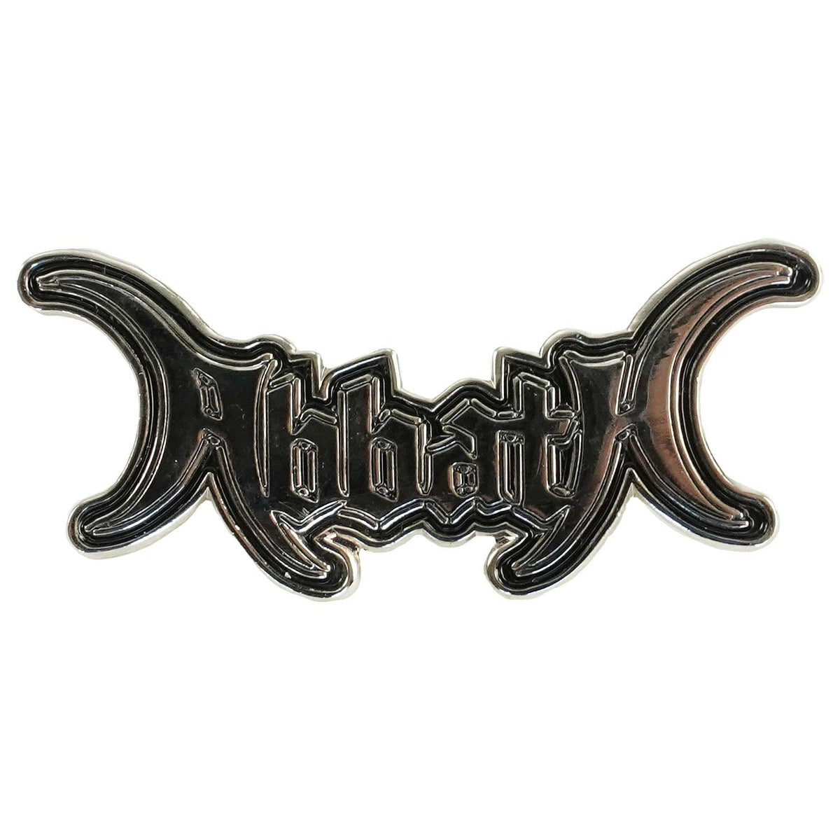 Abbath Logo Enamel Pin Pewter Pin Badge Front