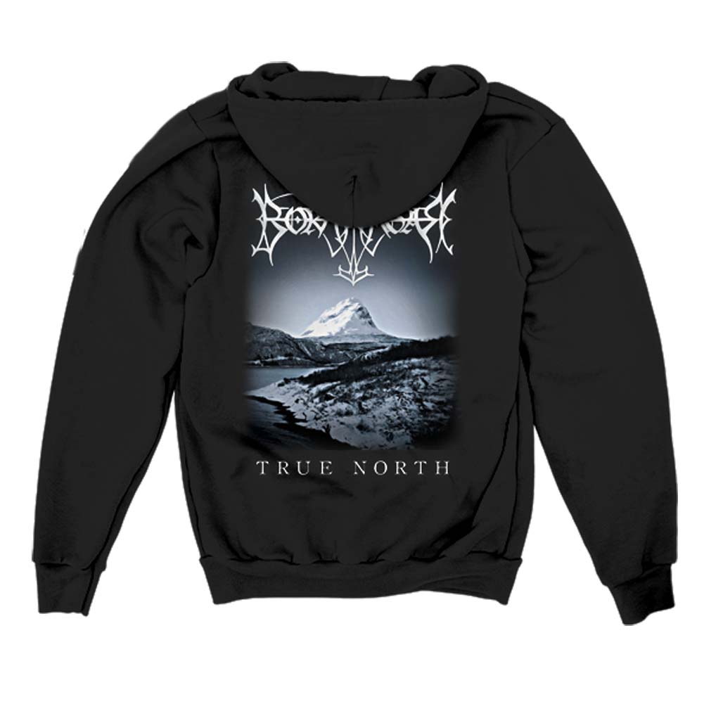Borknagar True North Zip Up Hoodie Zippered Hooded Sweatshirt Back