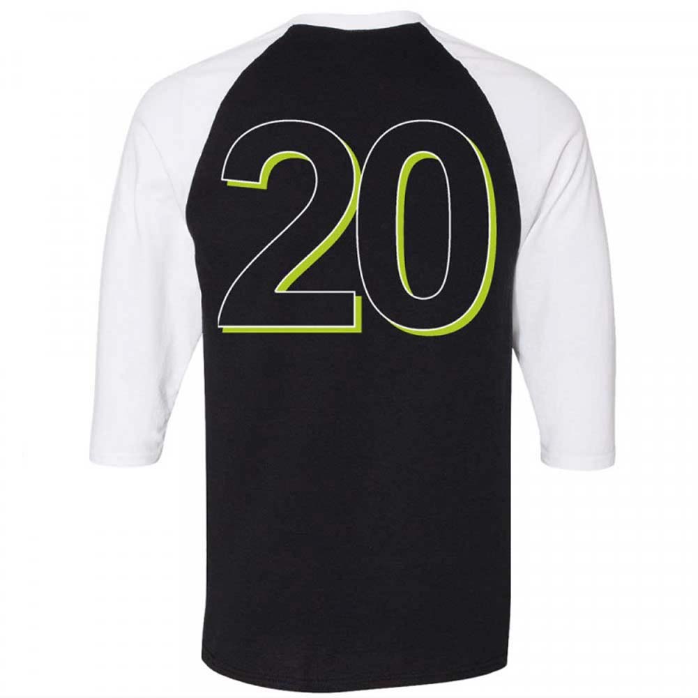 Overkill 20 Raglan Baseball Jersey Back