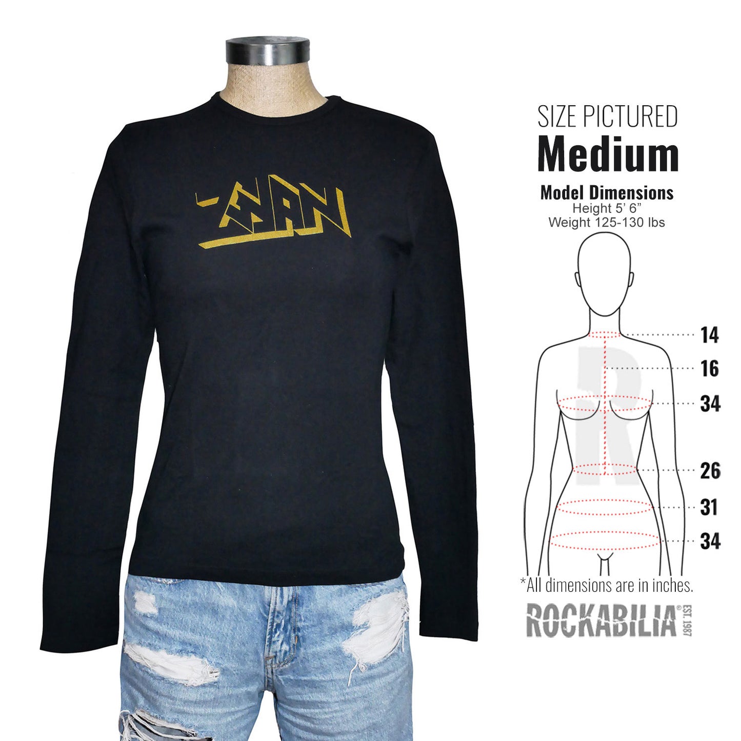 Photo With David Long Sleeve Baby Doll Junior Top