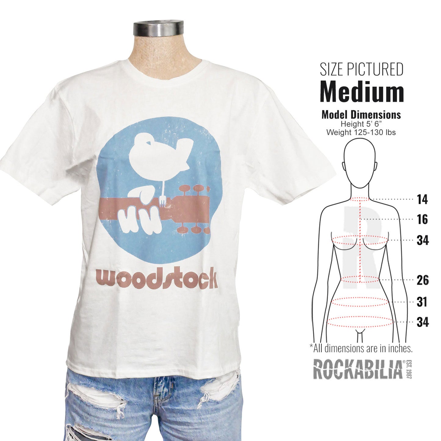 Woodstock Dove Guitar Best Boyfriend Tee Junior Top Alt 3
