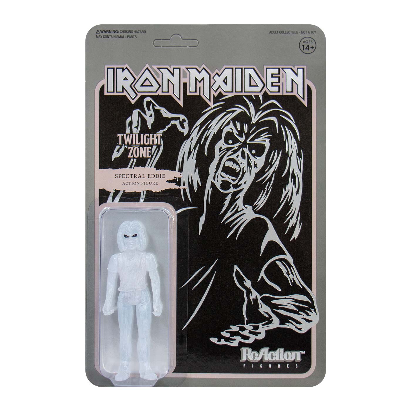 Iron Maiden Super7 Twilight Zone (Single Art) Spectral Eddie 3.75" ReAction Figure Action Figure Front