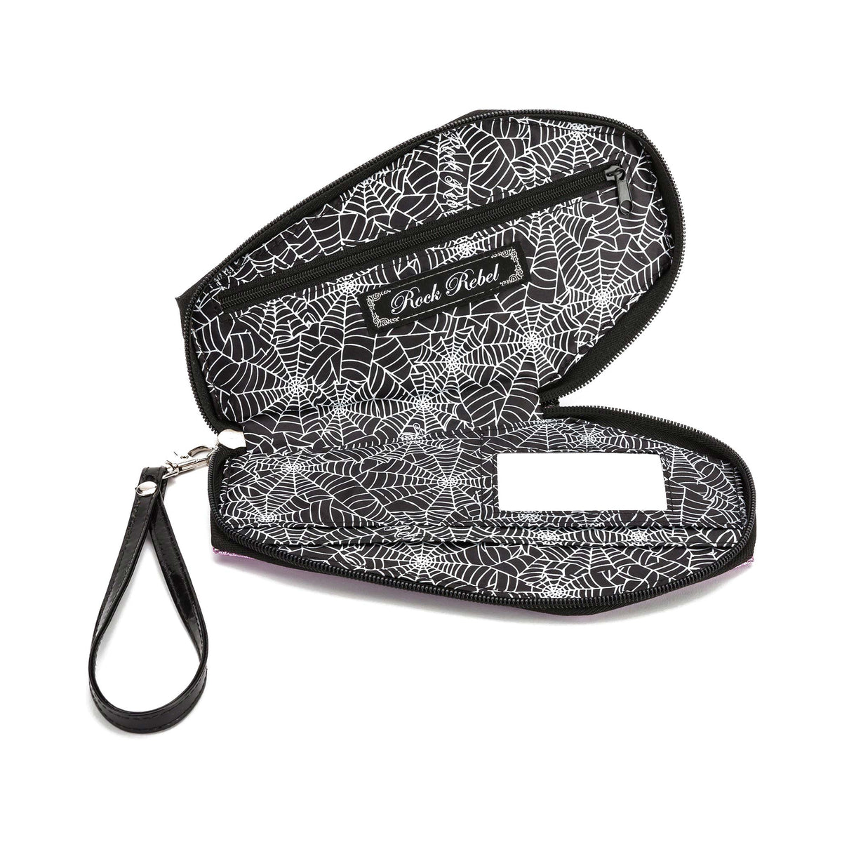 Munsters Glitter Coffin Zip Around Wallet by Rock Rebel Girls Wallet Back