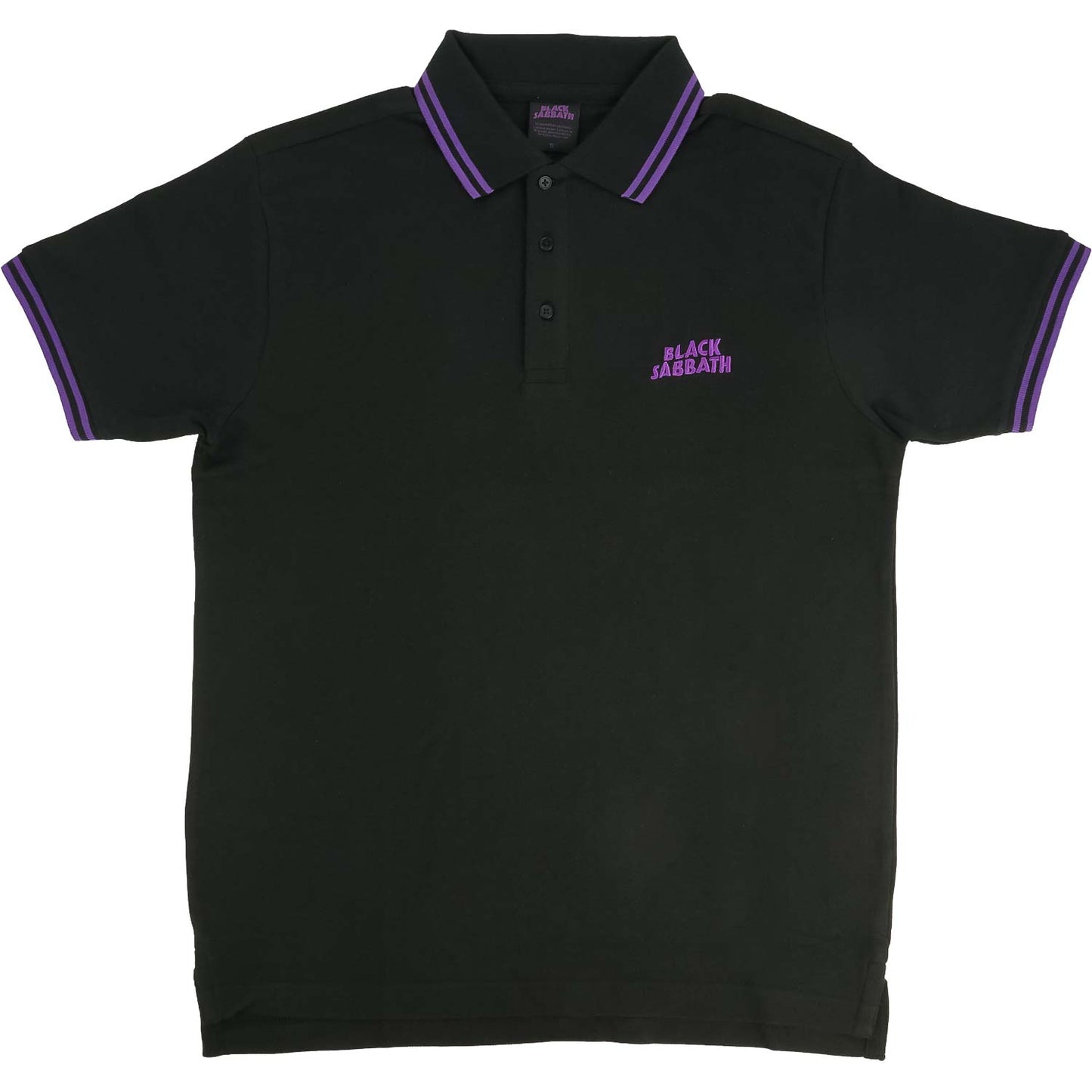Black Sabbath Wavy Logo (Import) Polo Shirt Front