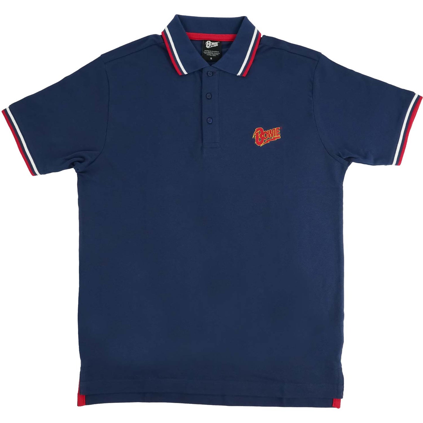 David Bowie Flash Logo (Import) Polo Shirt Front
