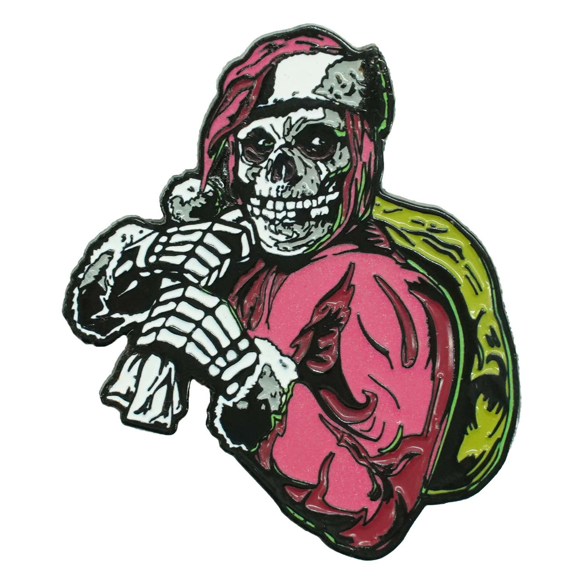 Misfits Holiday Fiend Enamel Pin Pewter Pin Badge Front