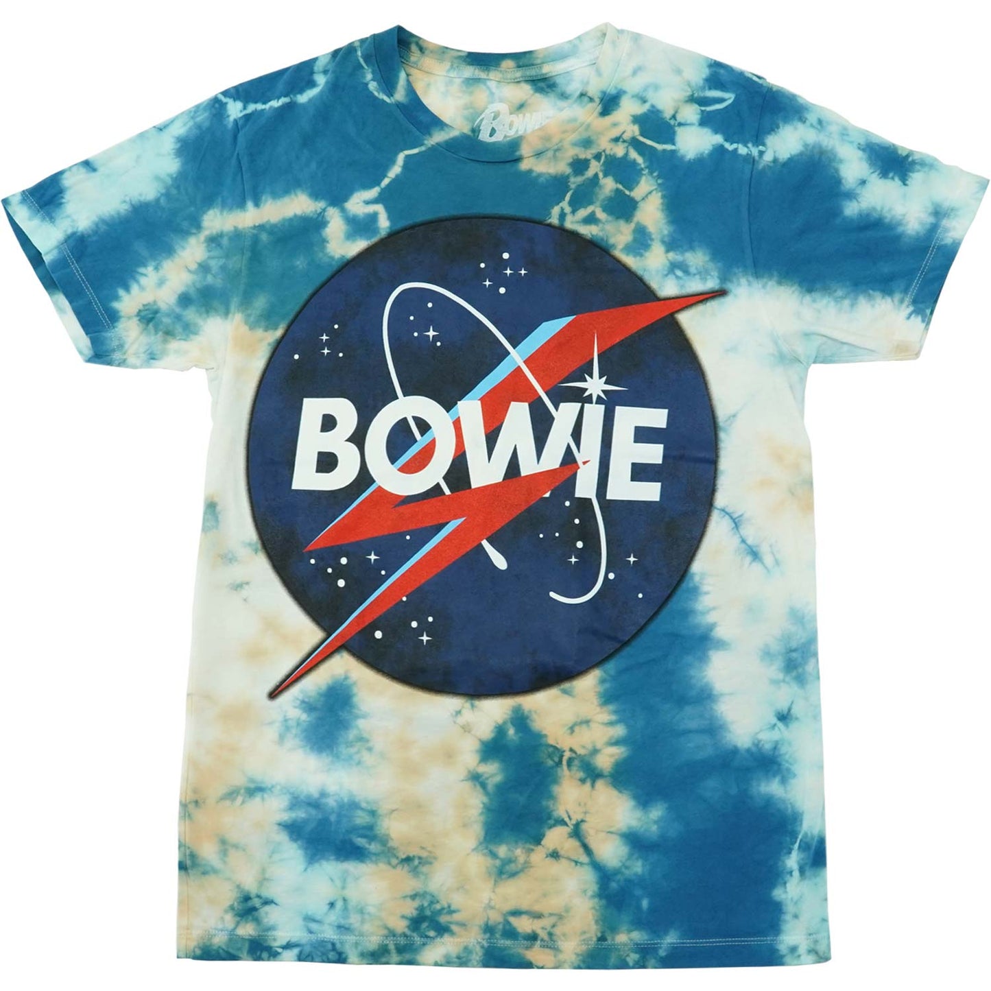 David Bowie Space Logo Tie Dye T-shirt Front