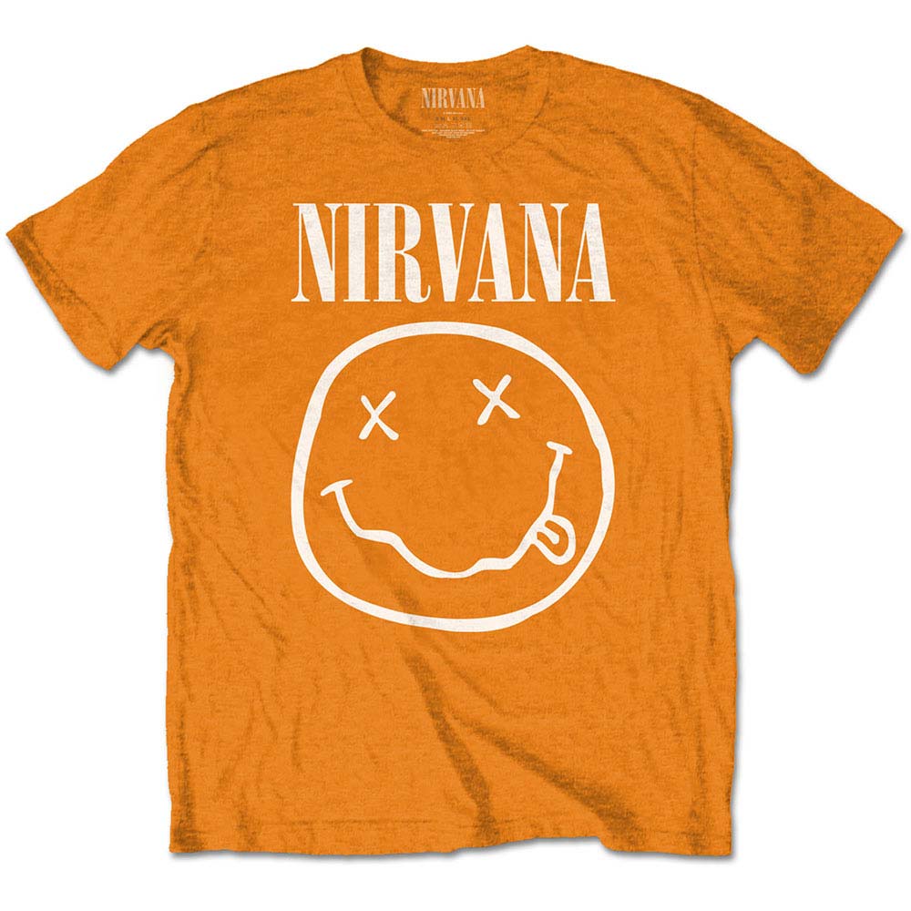Nirvana White Smiley Childrens T-shirt Front
