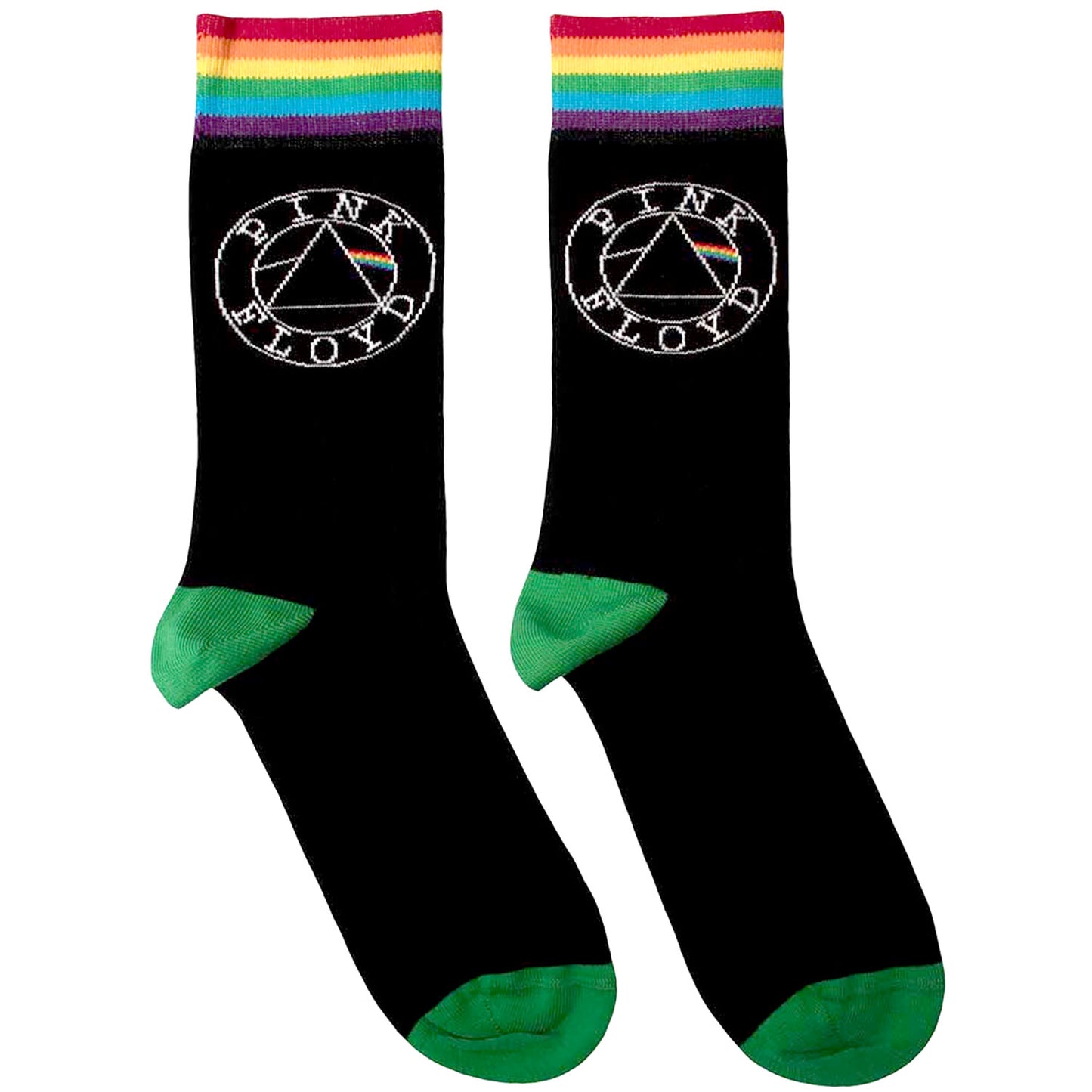 Pink Floyd Circle Logo (US Men's Shoe Size 8-12) Socks Front