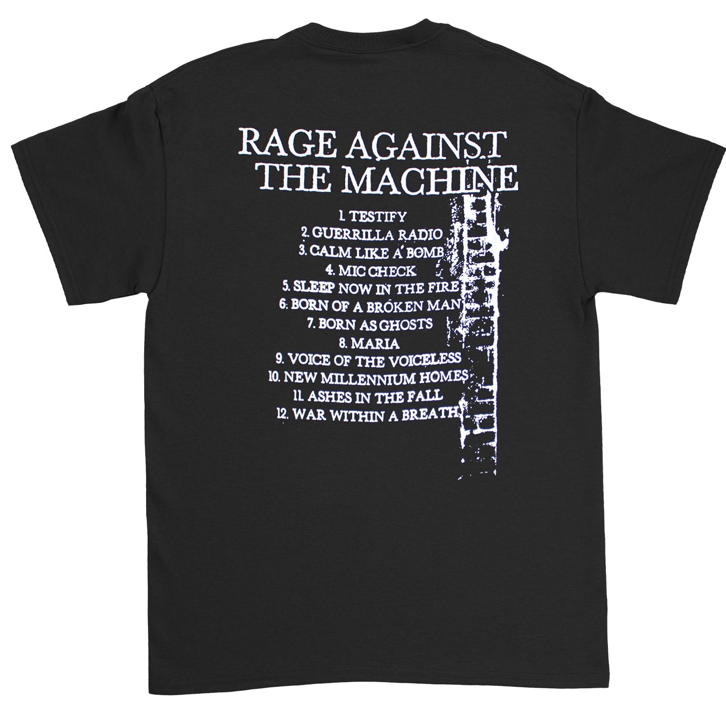 Rage Against The Machine BOLA Album Cover (Back Print) Slim Fit T-shirt Back