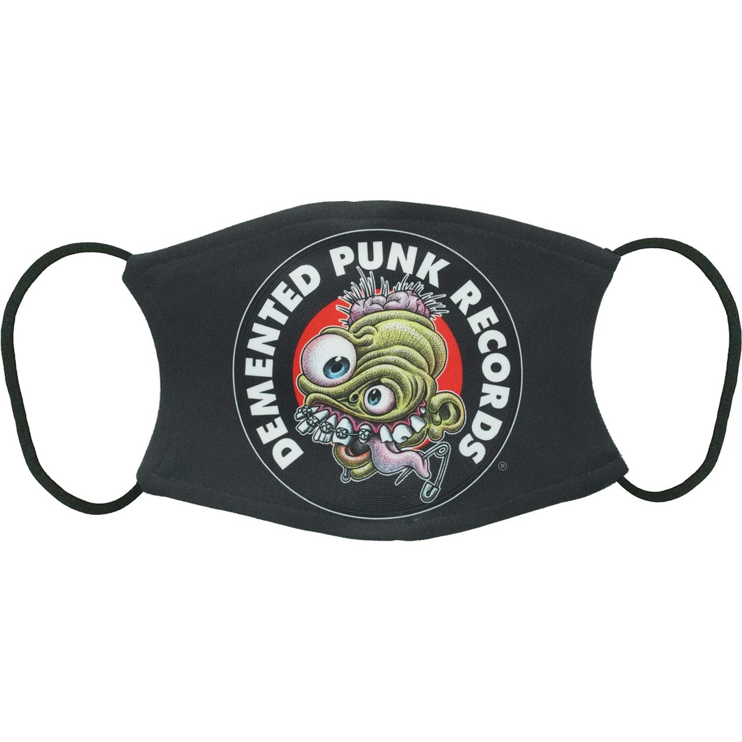 Demented Punk Records Face Mask Front