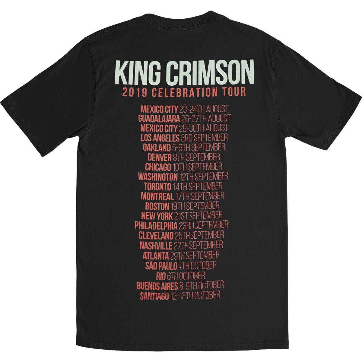 King Crimson 2019 US Tour - In The Court 50th Slim Fit T-shirt Back
