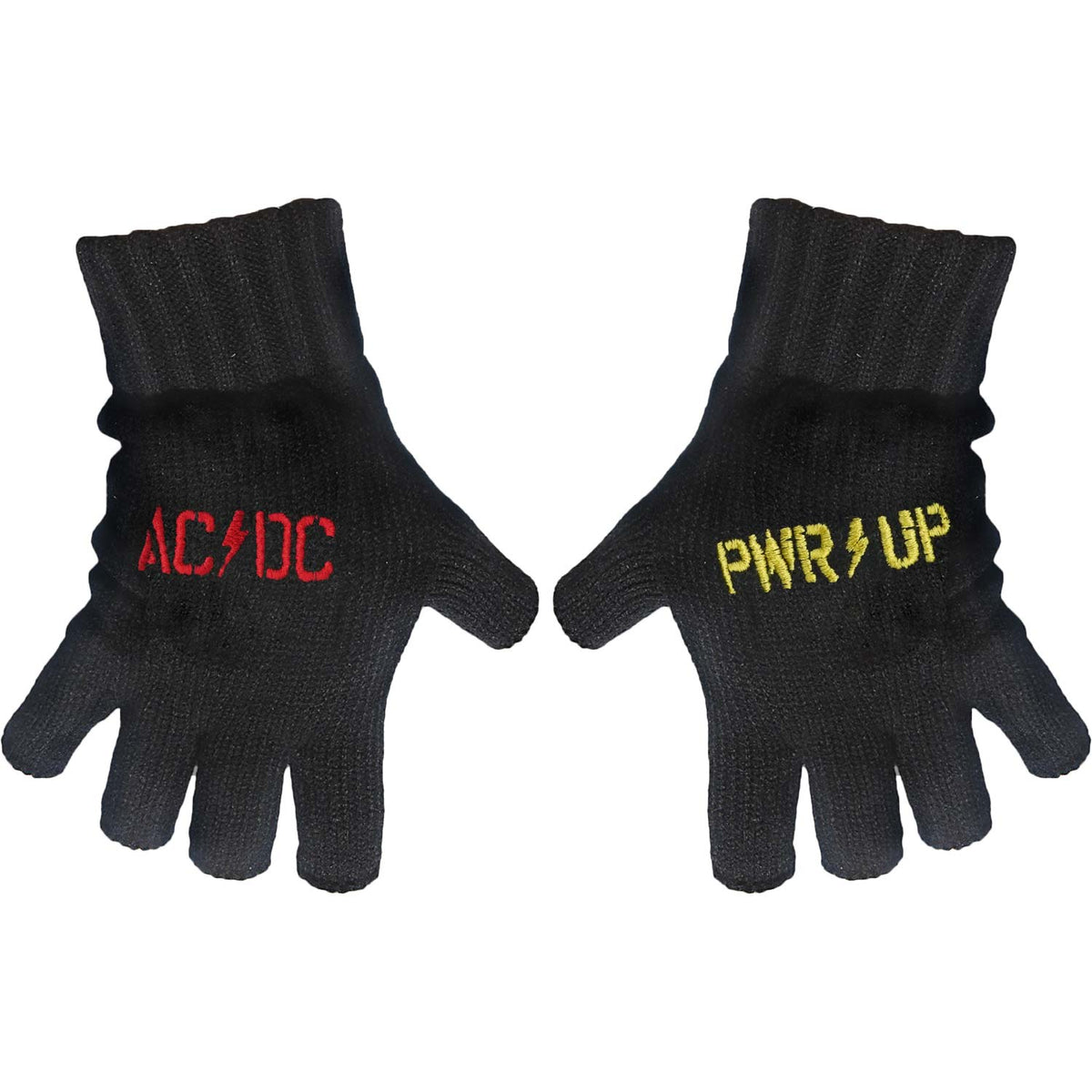 AC/DC PWR UP/Logo Knit Gloves Front
