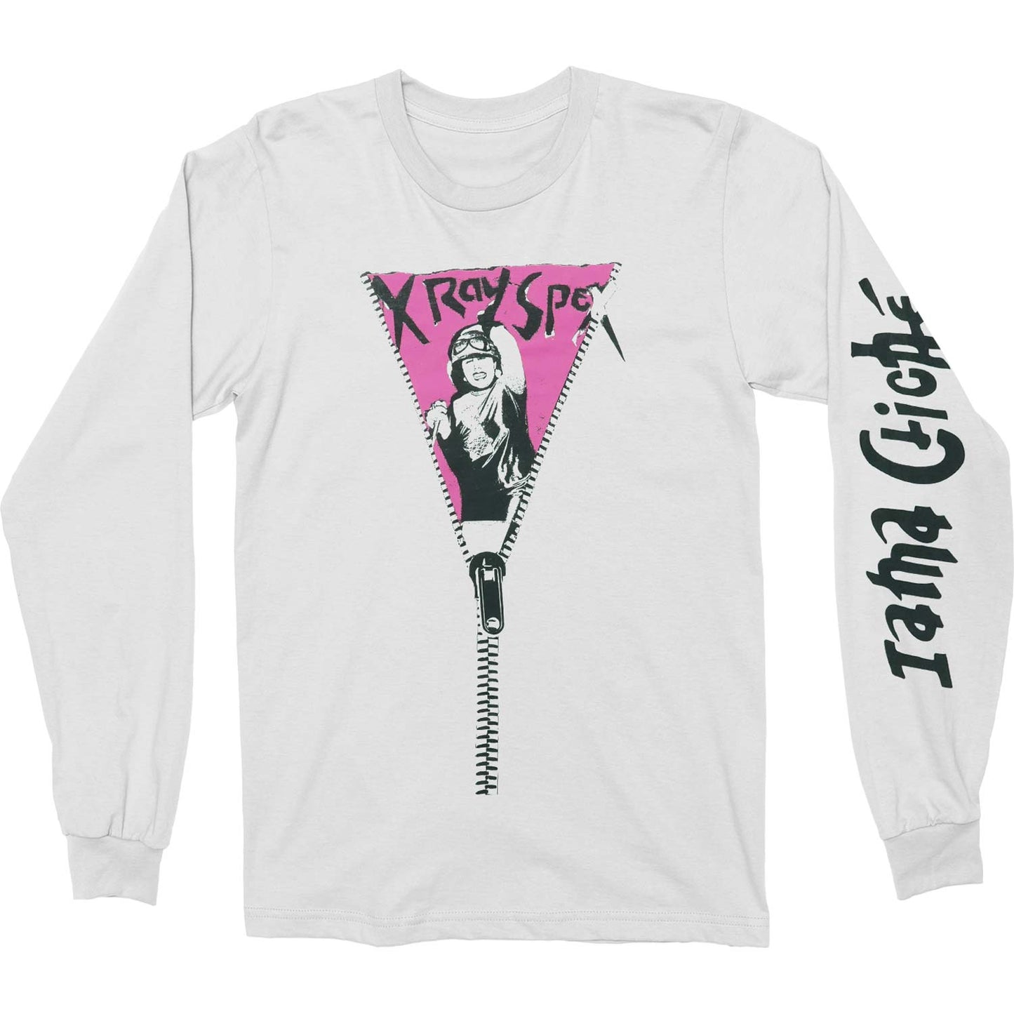 X-Ray Spex Zipper White Long Sleeve Front