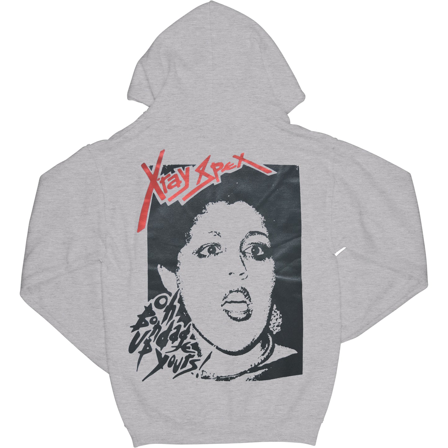 X-Ray Spex Bondage Grey Hooded Sweatshirt Back