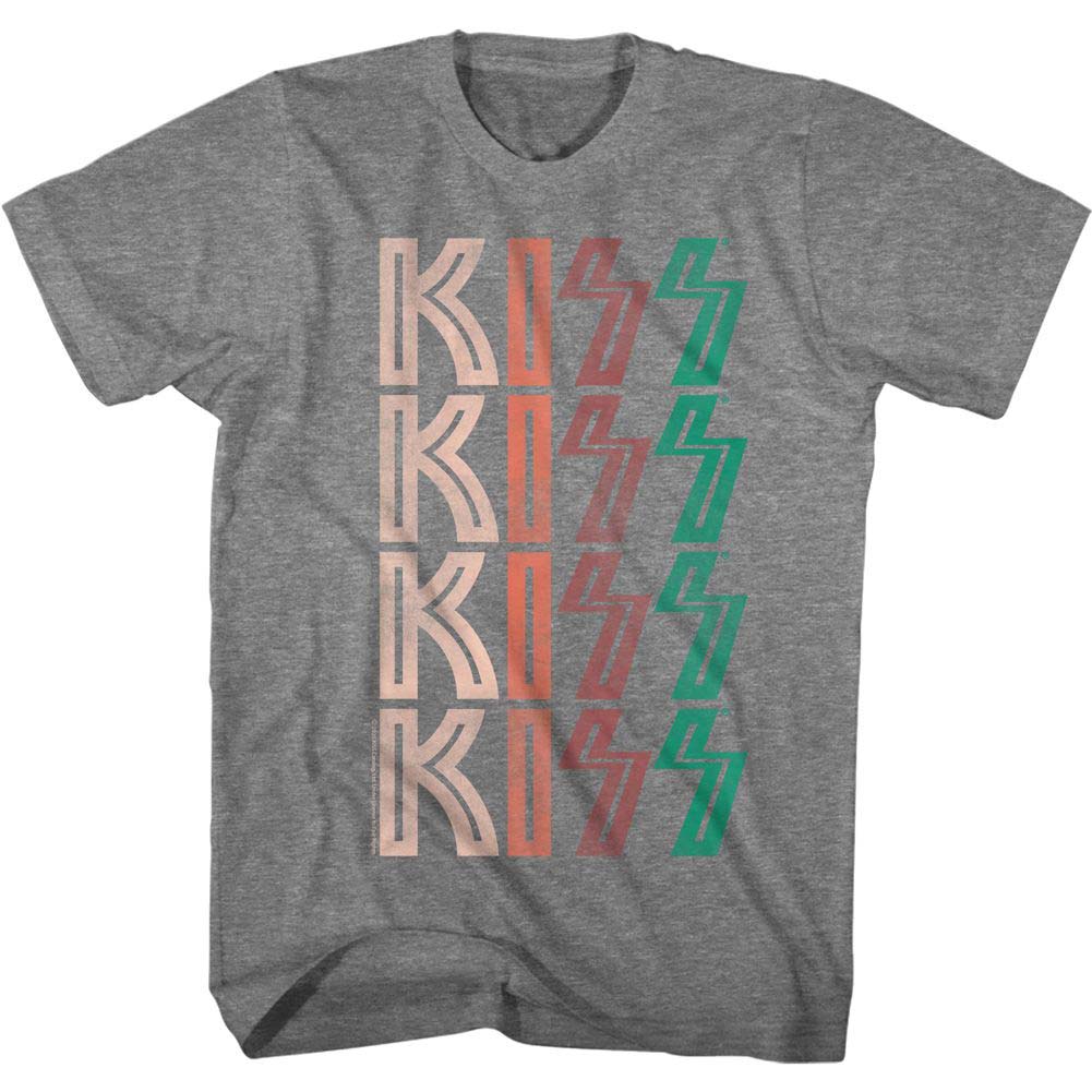 KISS Washed Out Logo T-shirt Front