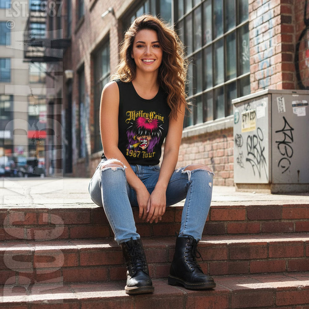 Motley Crue Spraypaint Tour Womens Tank Alt 2