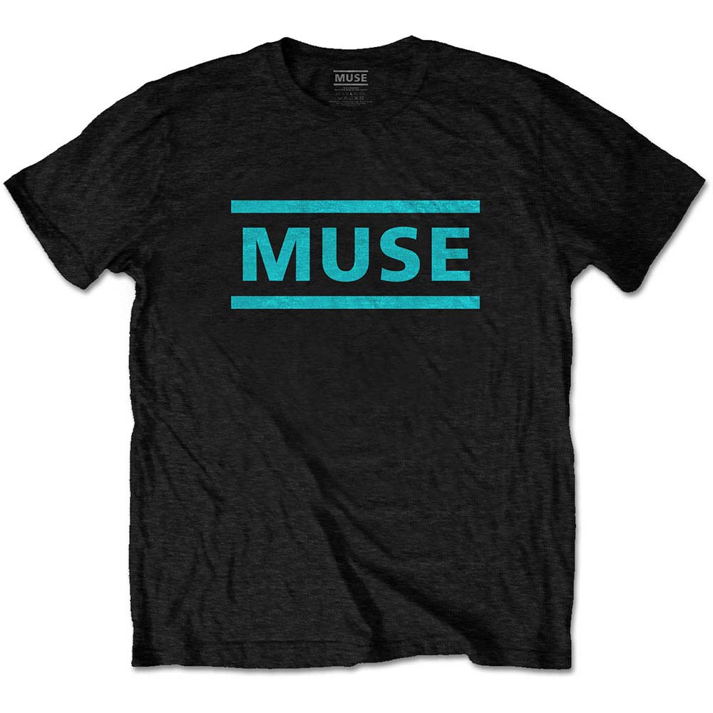 Muse Light Blue Logo Slim Fit T-shirt Front