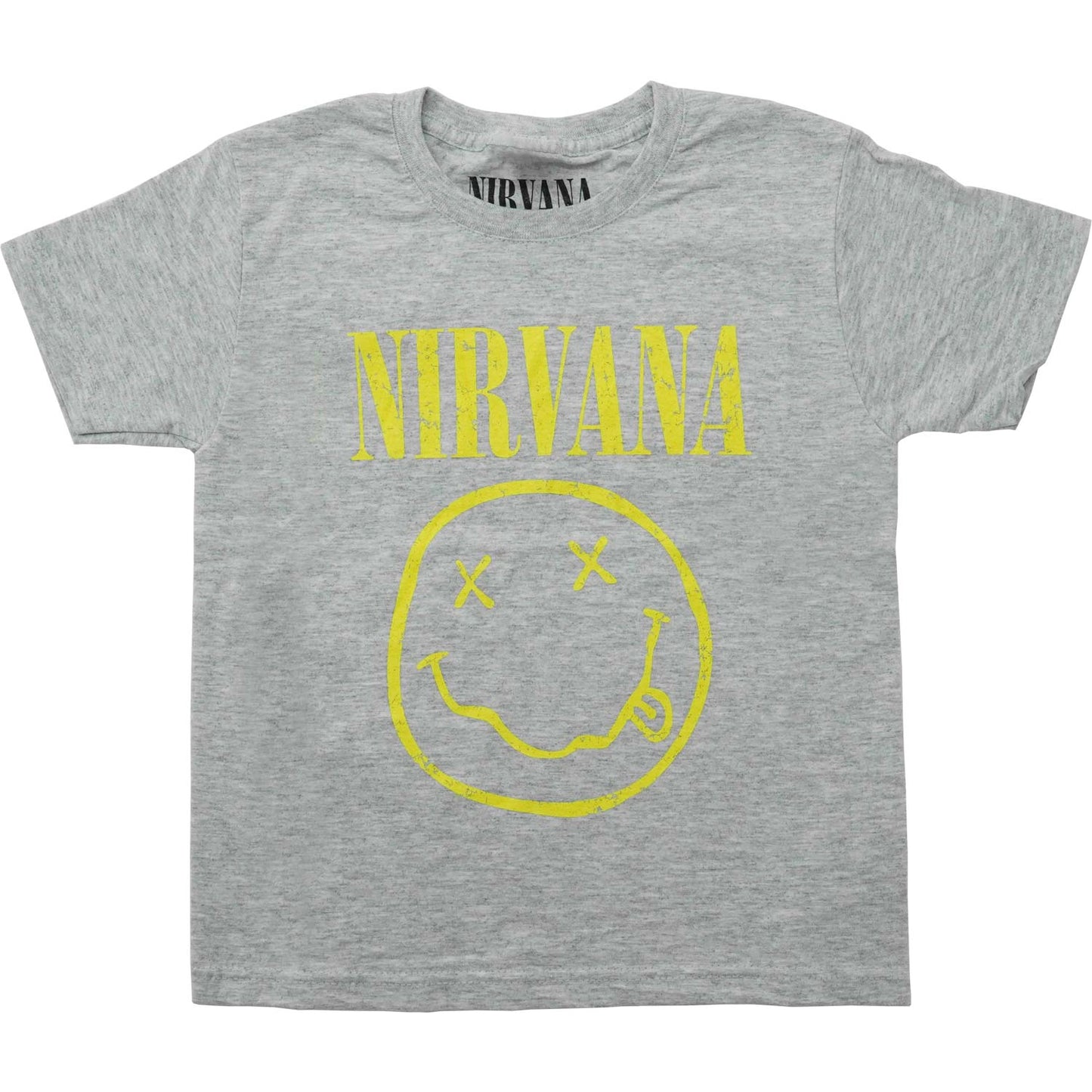 Nirvana Yellow Smiley Kids Tee Childrens T-shirt Front