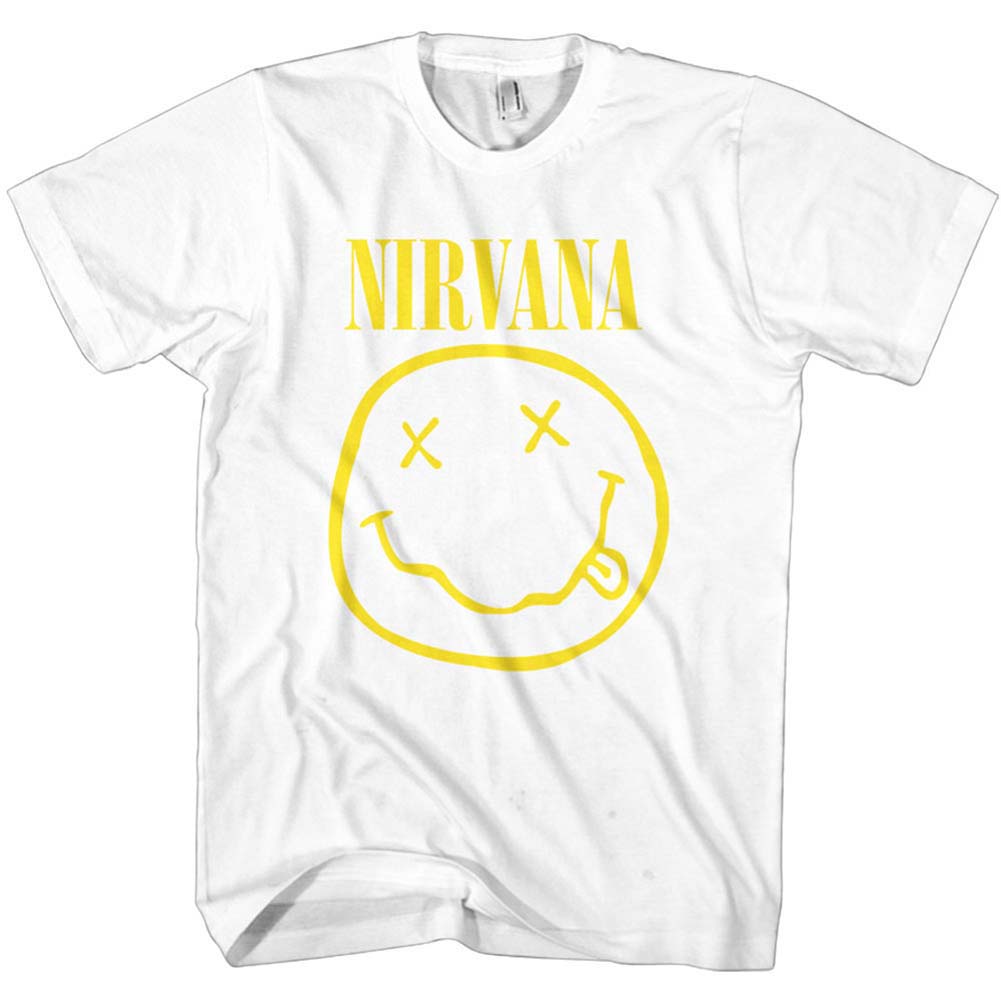 Nirvana Yellow Smile Face Logo Kids Tee Childrens T-shirt Front