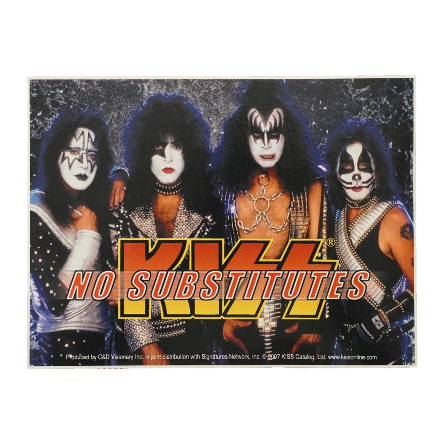 KISS No Substitutes Sticker Front