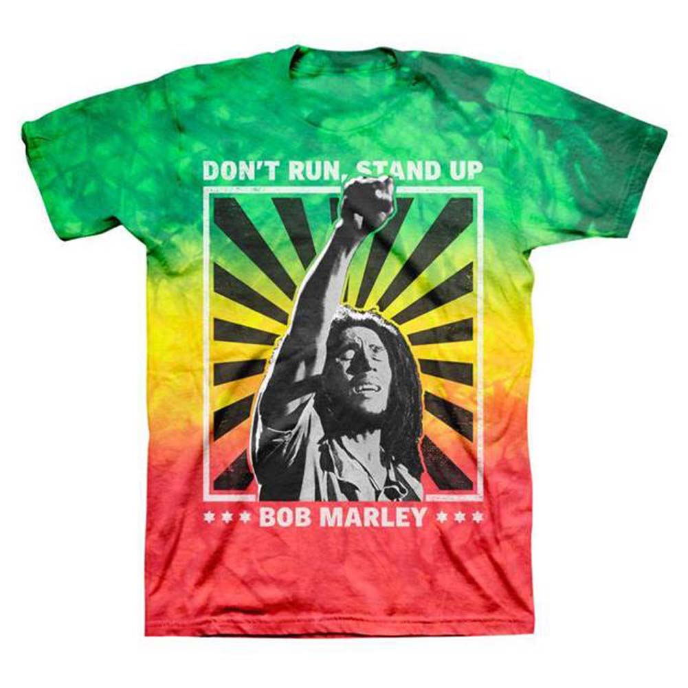 Bob Marley Don't Run-Stand Up Tie Dye Tee Tie Dye T-shirt Front