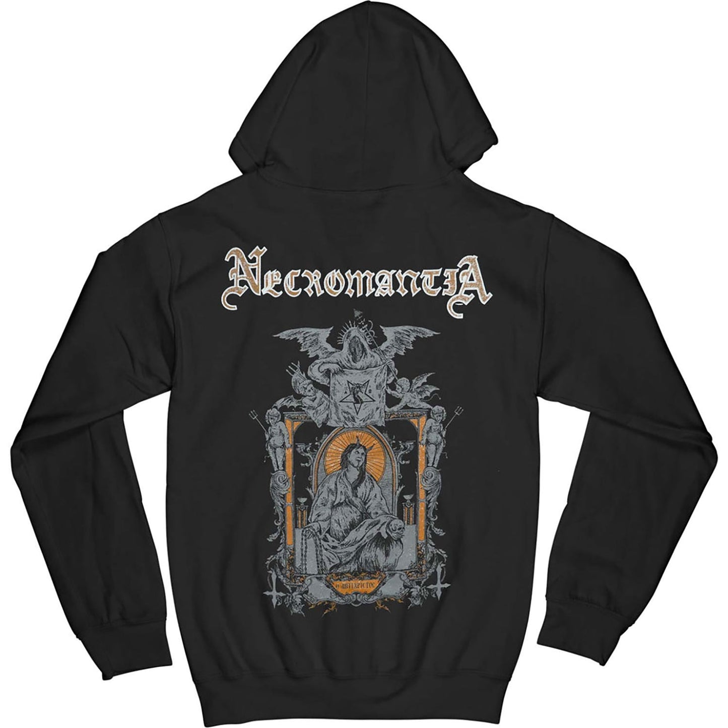 Necromantia Antichrist Zip Hood Zippered Hooded Sweatshirt Back