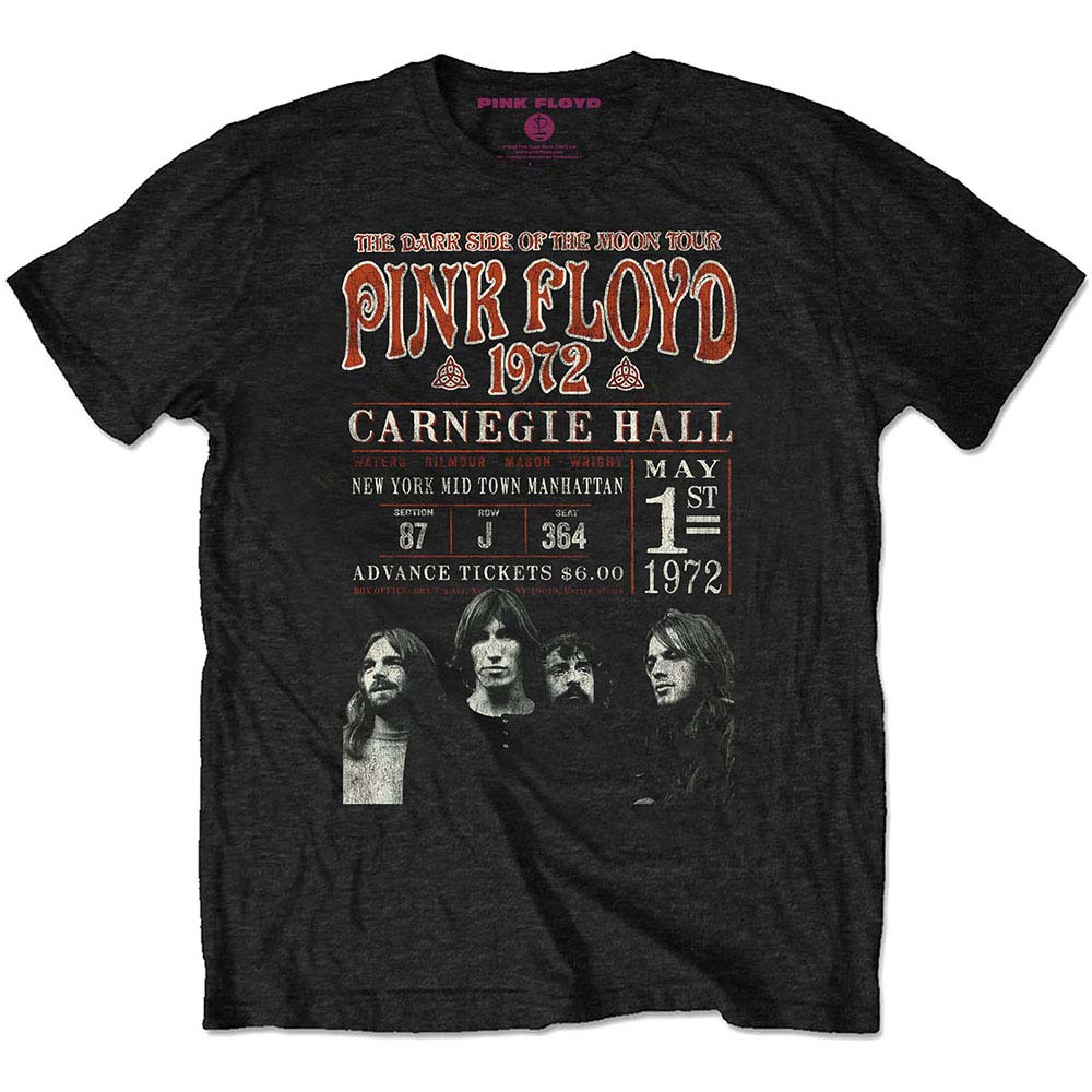 Pink Floyd Carnegie '72 Eco-Tee Vintage T-shirt Front