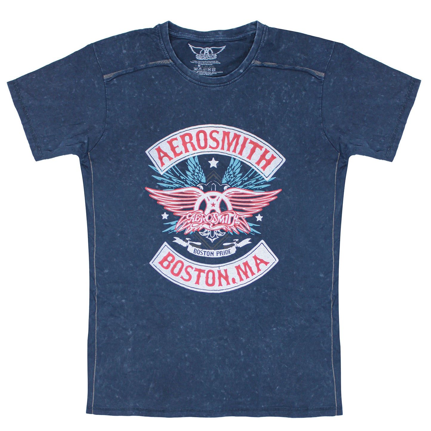 Aerosmith Boston Pride (Snow Wash) Vintage T-shirt Front