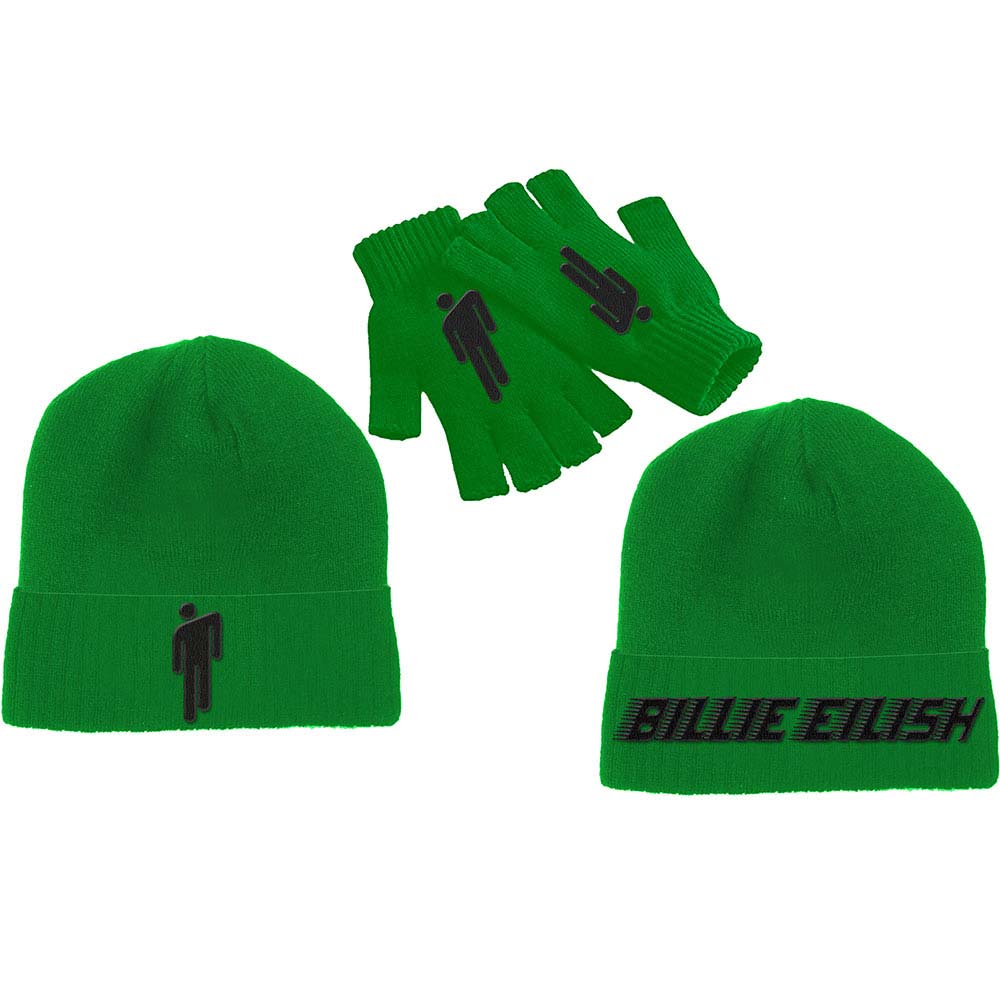 Billie Eilish Blohsh Hat & Glove Set Beanie Front