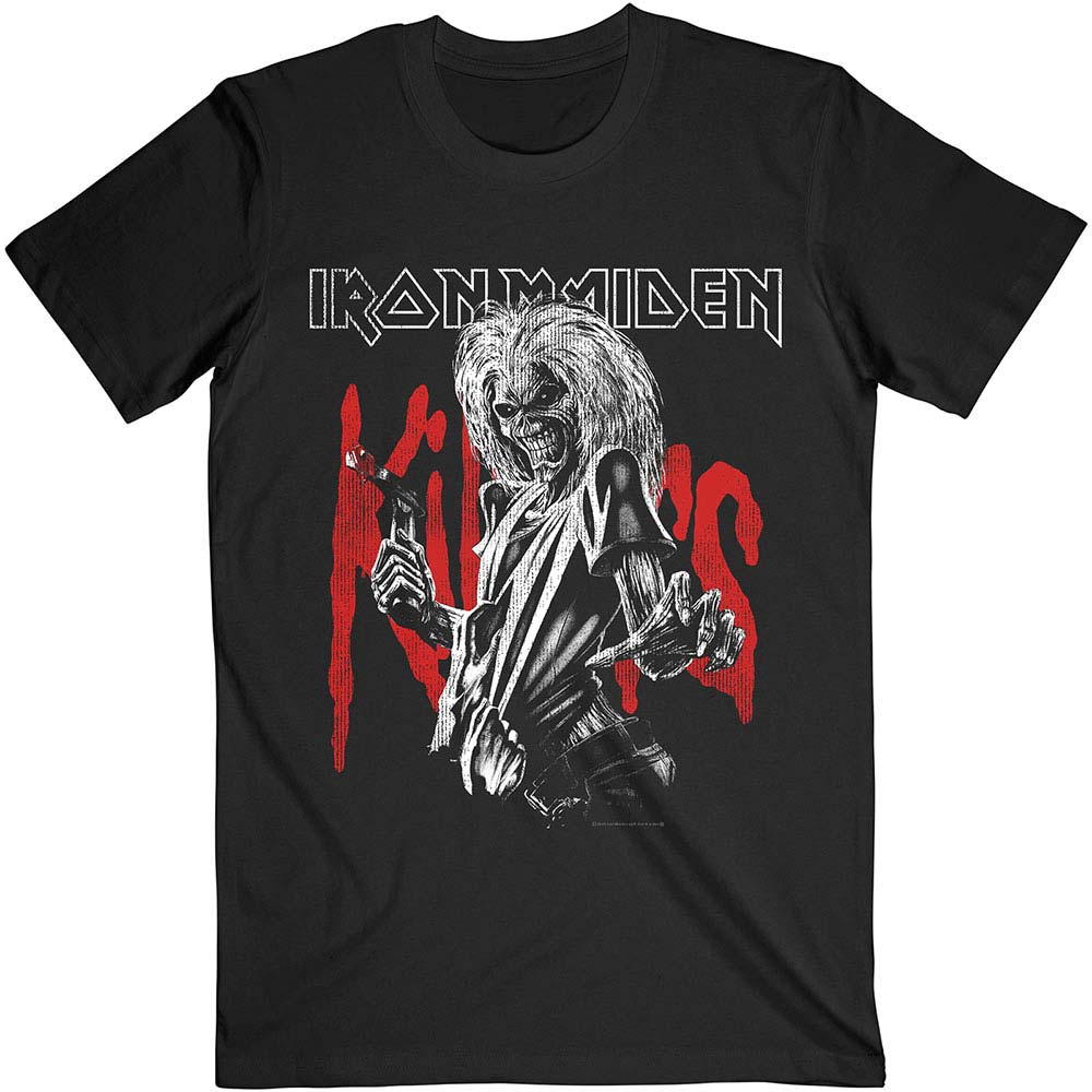 Iron Maiden Killers Eddie Large Graphic Distress Slim Fit T-shirt Front