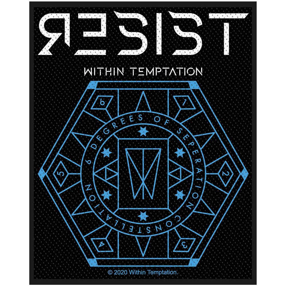 Within Temptation Resist Hexagon Woven Patch Front