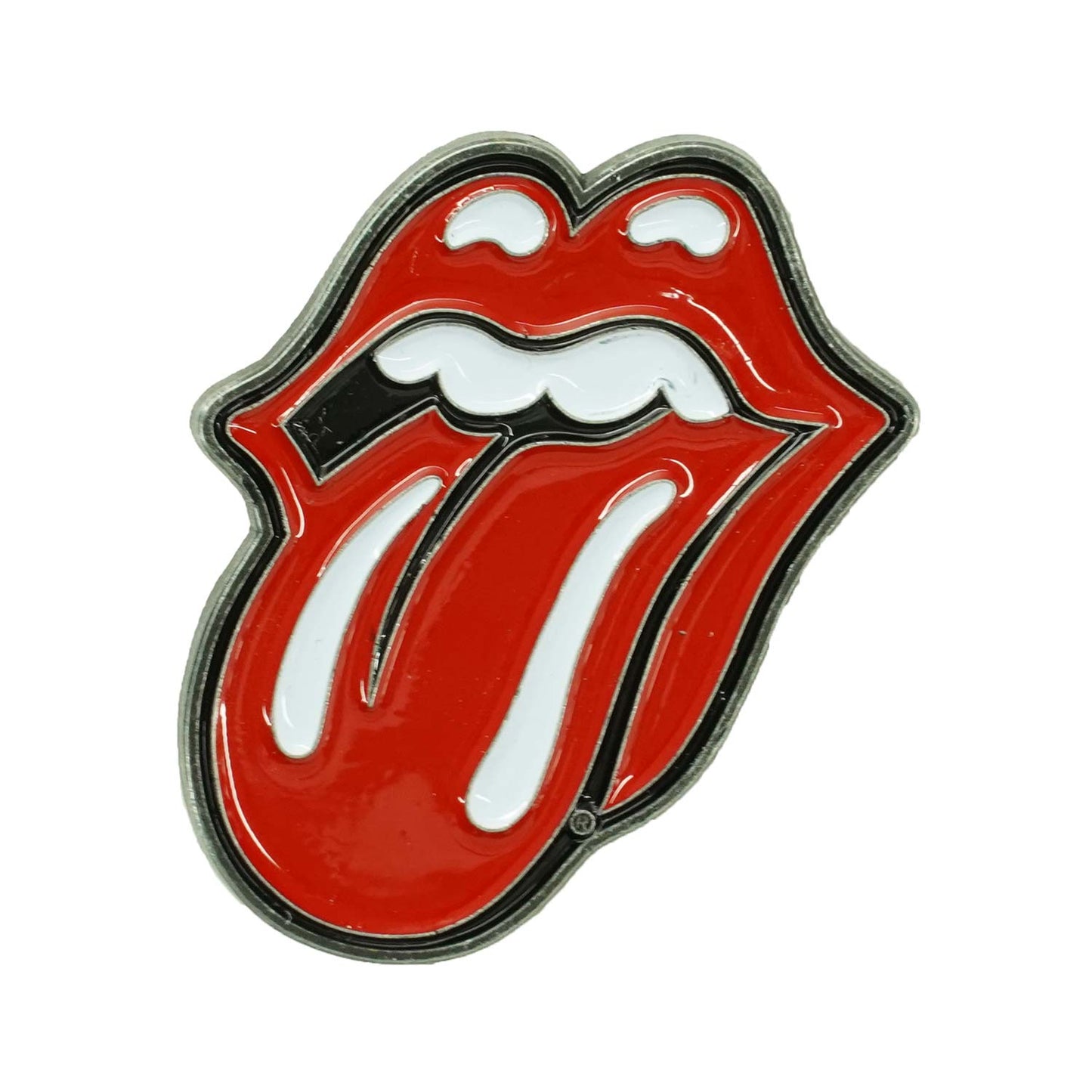 Rolling Stones Tongue (Retail Pack) Pewter Pin Badge Front
