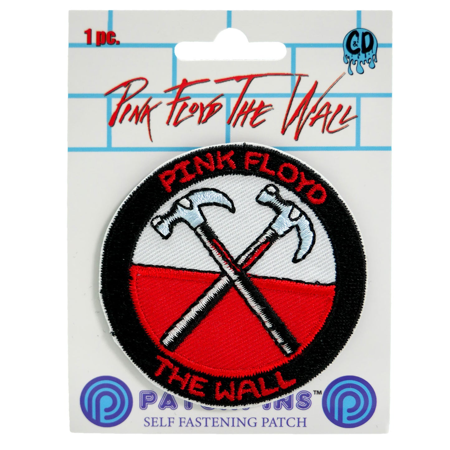 Pink Floyd The Wall Hammers Patchpins Self Fastening Patch Pewter Pin Badge Back