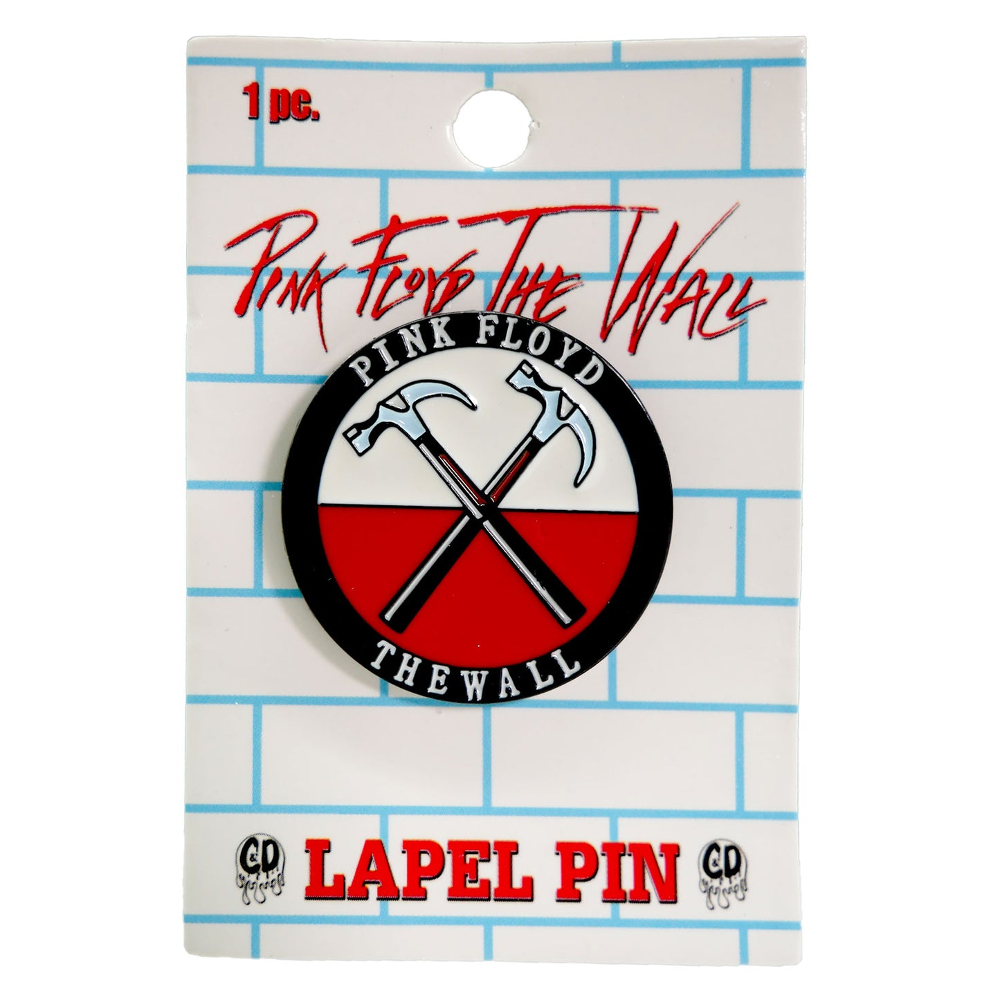 Pink Floyd The Wall Hammer Lapel Pin Pewter Pin Badge Back