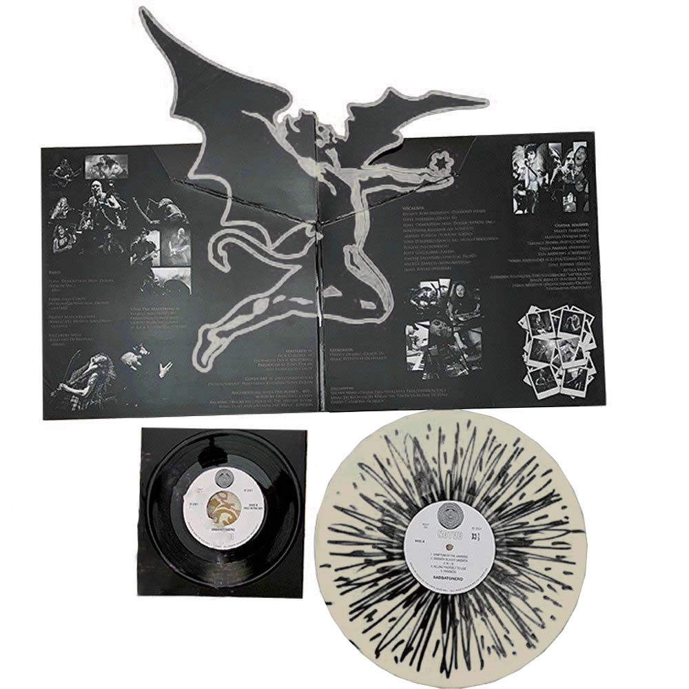 SABBATONERO 'L�uomo di ferro' White/Black Splatter LP Vinyl Alt 2