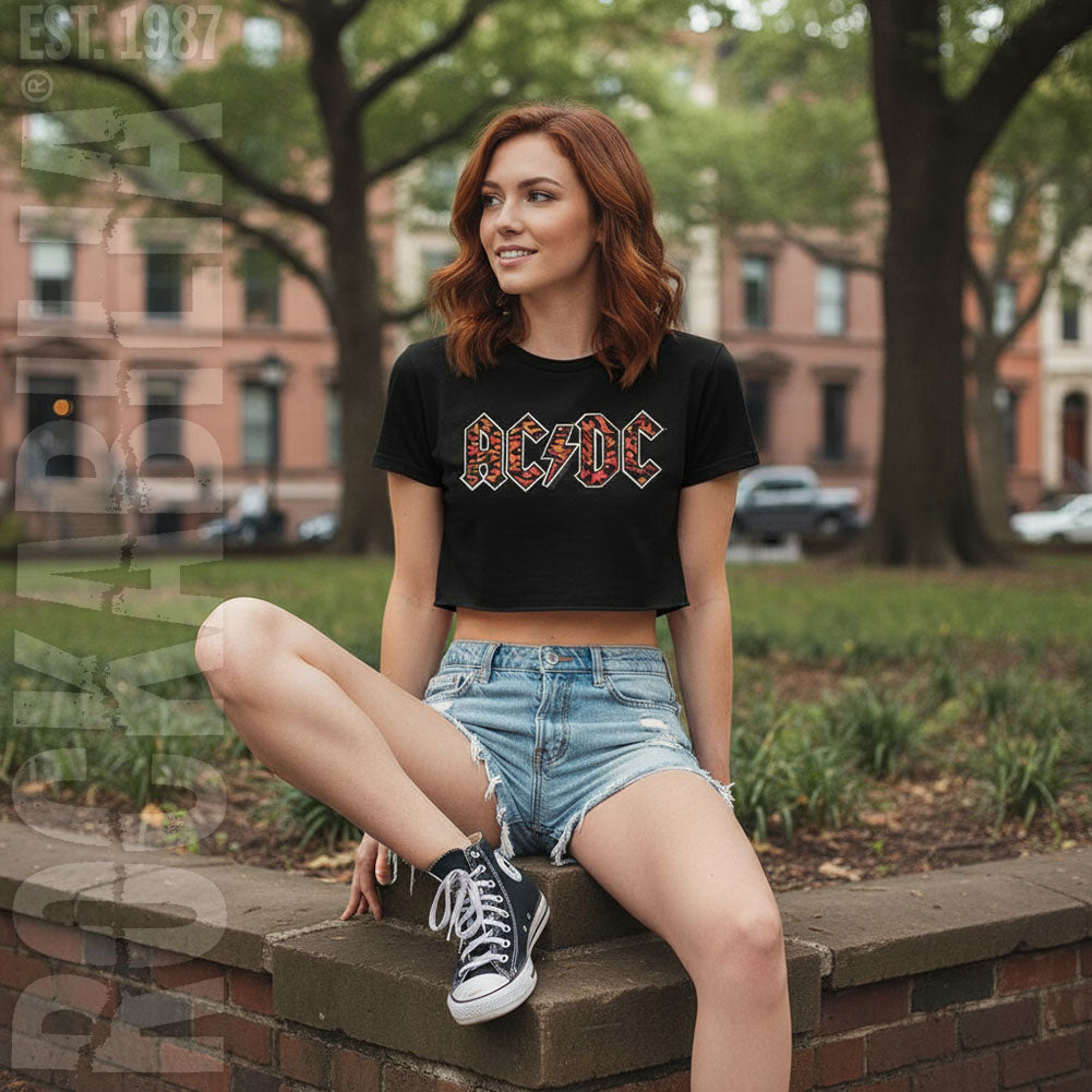 AC/DC Leopard Print Junior Top Alt 2