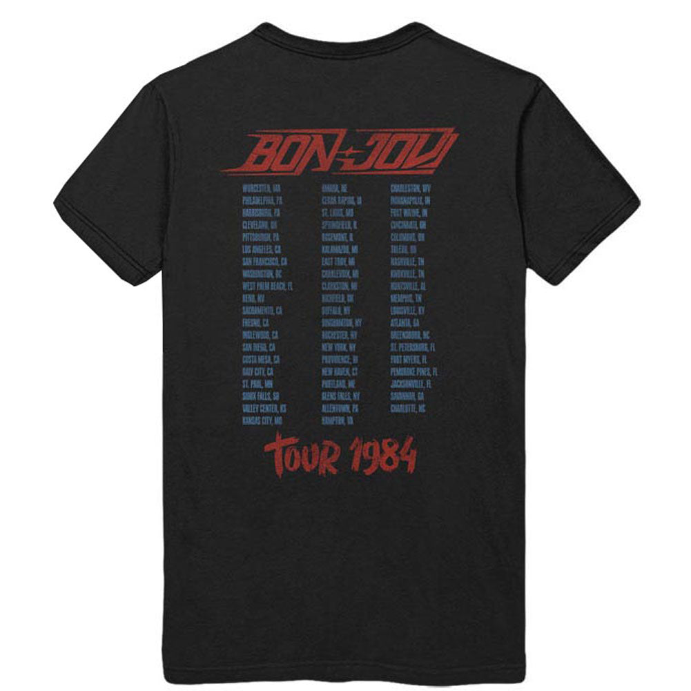 Bon Jovi Tour '84 (Back Print) Slim Fit T-shirt Back
